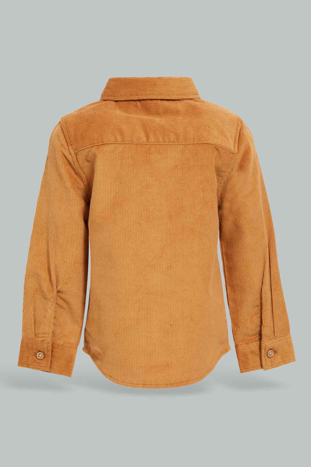 Redtag-Brown-Cord-Shirt-Category:Shirts,-Colour:Brown,-Deals:New-In,-Filter:Infant-Boys-(3-to-24-Mths),-INB-Shirts,-New-In-INB-APL,-Non-Sale,-Section:Boys-(0-to-14Yrs),-W22B-Infant-Boys-3 to 24 Months