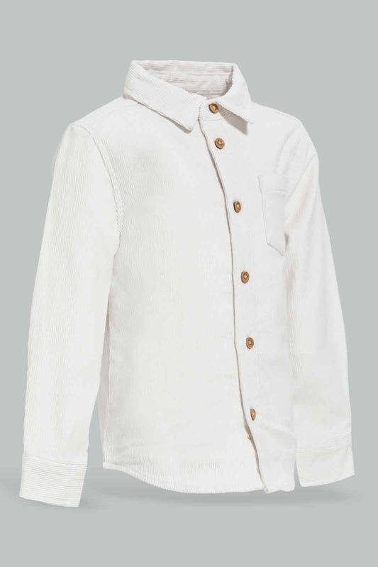 Redtag-Cream-Cord-Shirt-Category:Shirts,-Colour:Cream,-Deals:New-In,-Filter:Infant-Boys-(3-to-24-Mths),-INB-Shirts,-New-In-INB-APL,-Non-Sale,-Section:Boys-(0-to-14Yrs),-W22B-Infant-Boys-3 to 24 Months