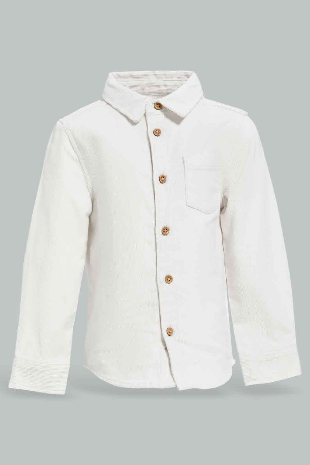Redtag-Cream-Cord-Shirt-Category:Shirts,-Colour:Cream,-Deals:New-In,-Filter:Infant-Boys-(3-to-24-Mths),-INB-Shirts,-New-In-INB-APL,-Non-Sale,-Section:Boys-(0-to-14Yrs),-W22B-Infant-Boys-3 to 24 Months