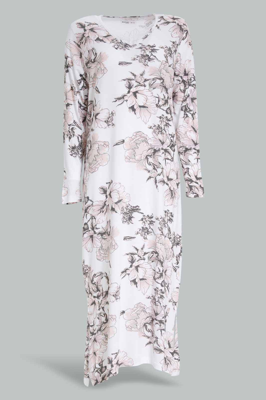 Redtag-Assorted-Women-Fullsleeve-Printed-Nightgown-Category:Nightgowns,-Colour:Assorted,-Deals:New-In,-Filter:Women's-Clothing,-New-In-Women-APL,-Non-Sale,-Section:Women,-W22A,-Women-Nightgowns--