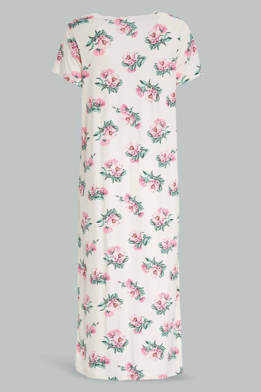 Redtag-Assorted-Women-Shortsleeve-Printed-Nightgown-Category:Nightgowns,-Colour:Assorted,-Deals:New-In,-Filter:Women's-Clothing,-New-In-Women-APL,-Non-Sale,-Section:Women,-W22A,-Women-Nightgowns--