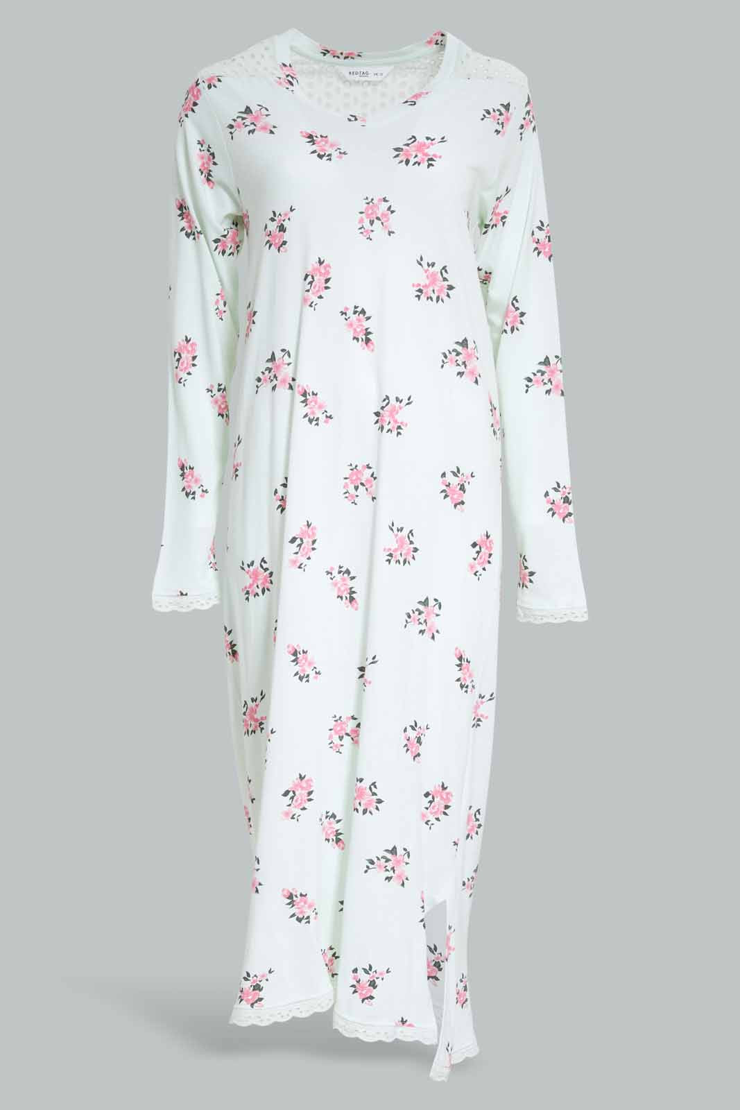Redtag-Assorted-Women-Fullsleeve-Printed-Nightgown-Category:Nightgowns,-Colour:Assorted,-Deals:New-In,-Filter:Women's-Clothing,-New-In-Women-APL,-Non-Sale,-Section:Women,-W22A,-Women-Nightgowns--
