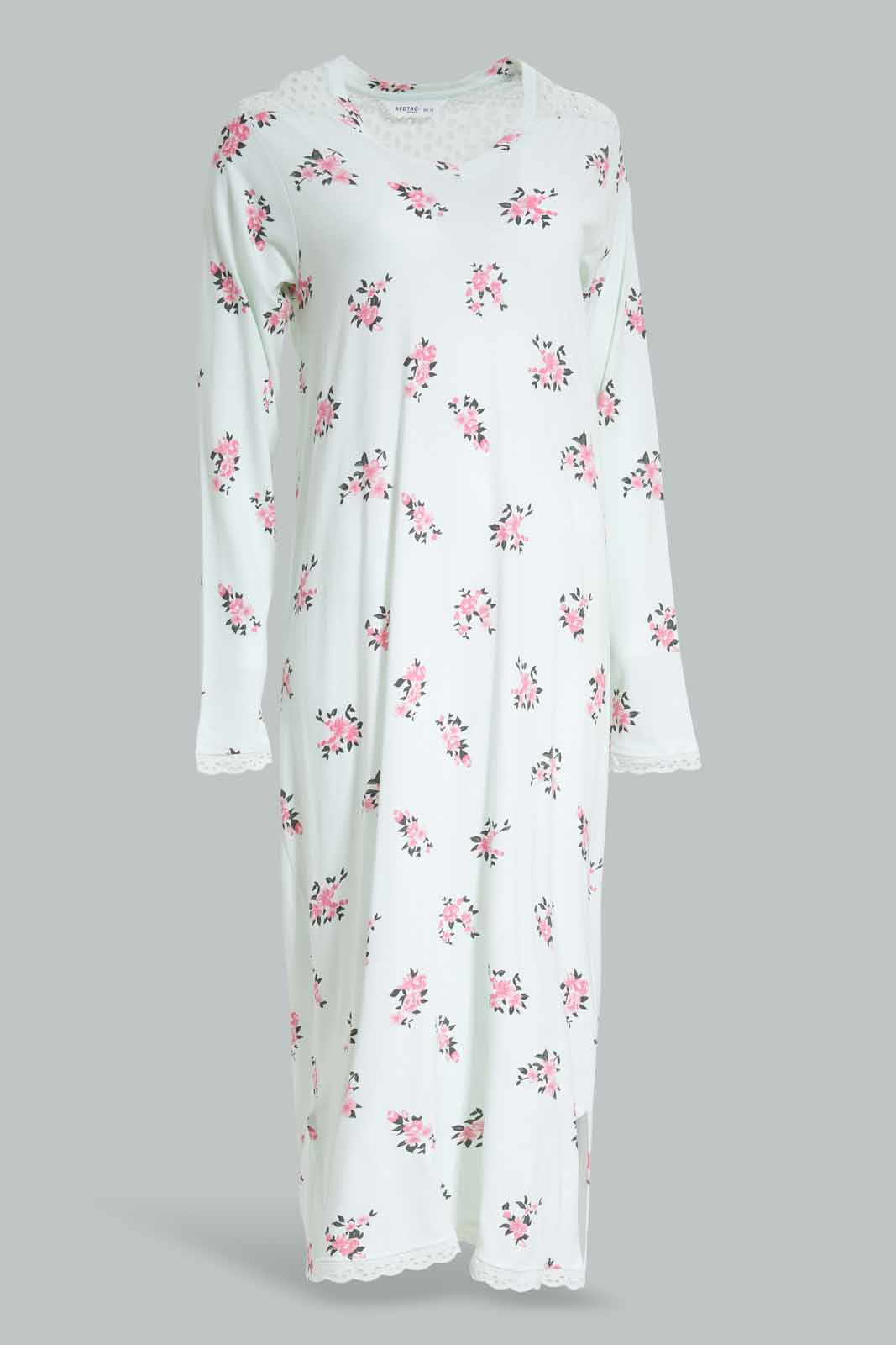 Redtag-Assorted-Women-Fullsleeve-Printed-Nightgown-Category:Nightgowns,-Colour:Assorted,-Deals:New-In,-Filter:Women's-Clothing,-New-In-Women-APL,-Non-Sale,-Section:Women,-W22A,-Women-Nightgowns--