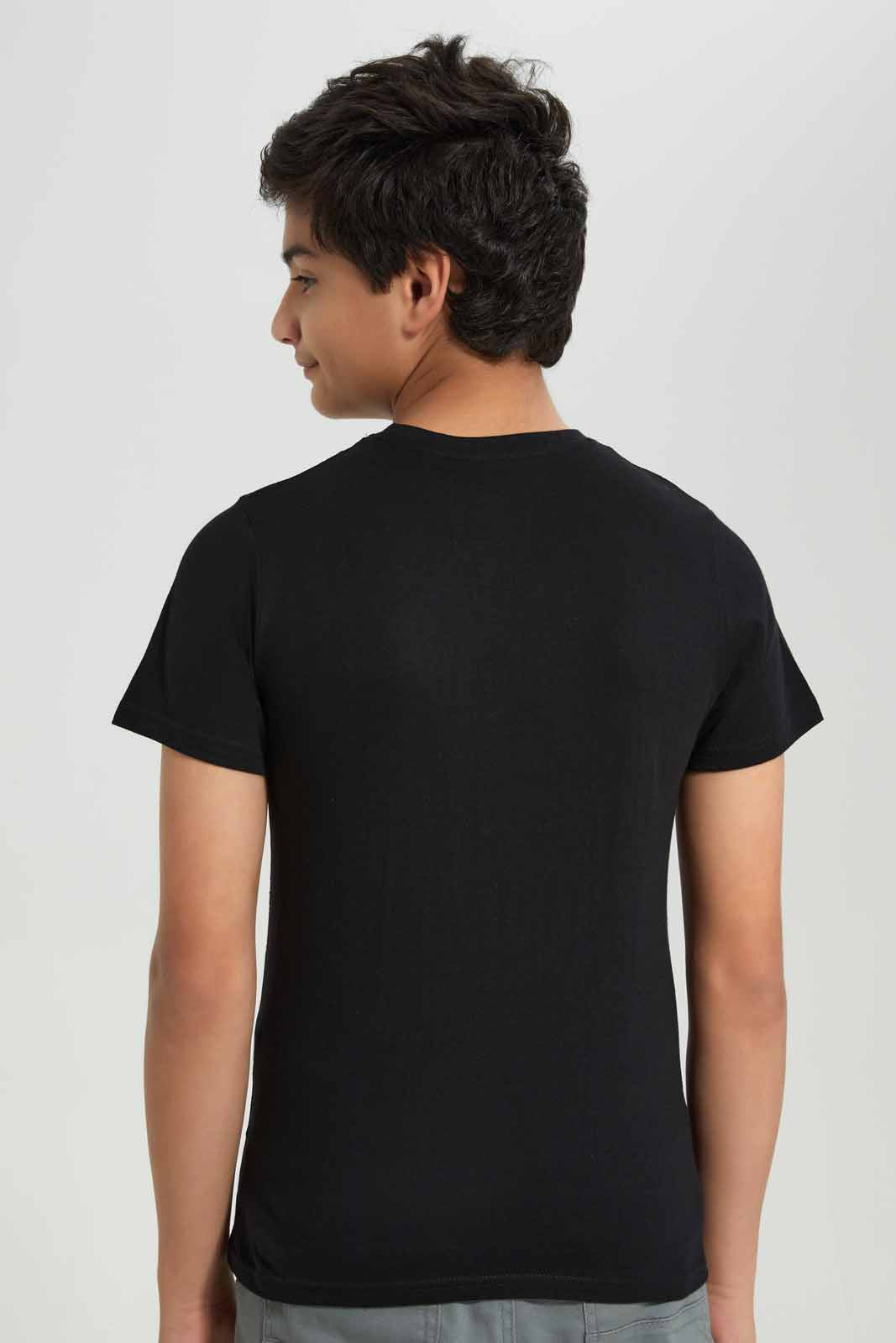 Redtag-Black-New-York-City-Graphic-Tee-BSR-T-Shirts,-Category:T-Shirts,-Colour:Black,-Deals:New-In,-Filter:Senior-Boys-(8-to-14-Yrs),-New-In-BSR-APL,-Non-Sale,-Section:Boys-(0-to-14Yrs),-TBL,-W22A-Senior-Boys-9 to 14 Years