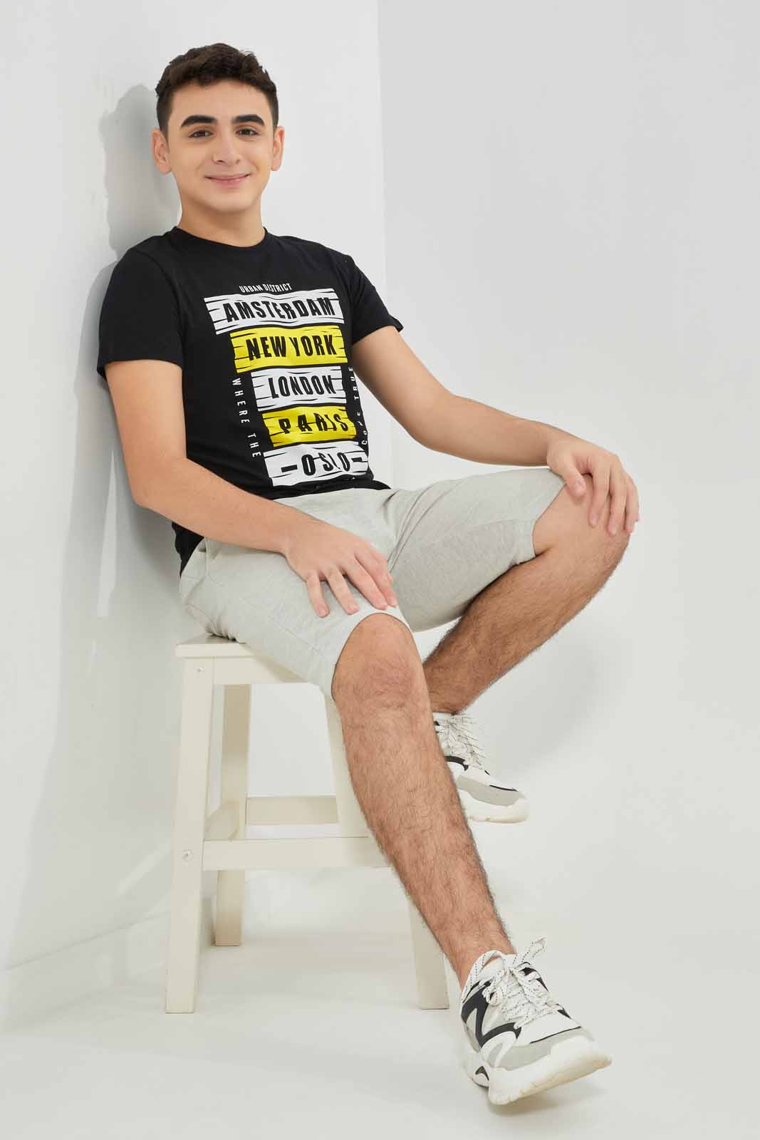 Redtag-Black-Cities-Name-Graphic-Tee-BSR-T-Shirts,-Category:T-Shirts,-Colour:Black,-Deals:New-In,-Filter:Senior-Boys-(8-to-14-Yrs),-New-In-BSR-APL,-Non-Sale,-Section:Boys-(0-to-14Yrs),-TBL,-W22A-Senior-Boys-9 to 14 Years
