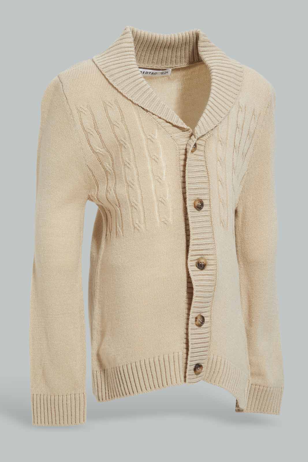 Redtag-Botton-Up-Blue-Fairisle-With-Roll-Up-Collar-Cardigan-Category:Cardigans,-Colour:Blue,-Deals:New-In,-Filter:Infant-Boys-(3-to-24-Mths),-INB-Cardigans,-New-In-INB-APL,-Non-Sale,-Section:Boys-(0-to-14Yrs),-W22B-Infant-Boys-3 to 24 Months