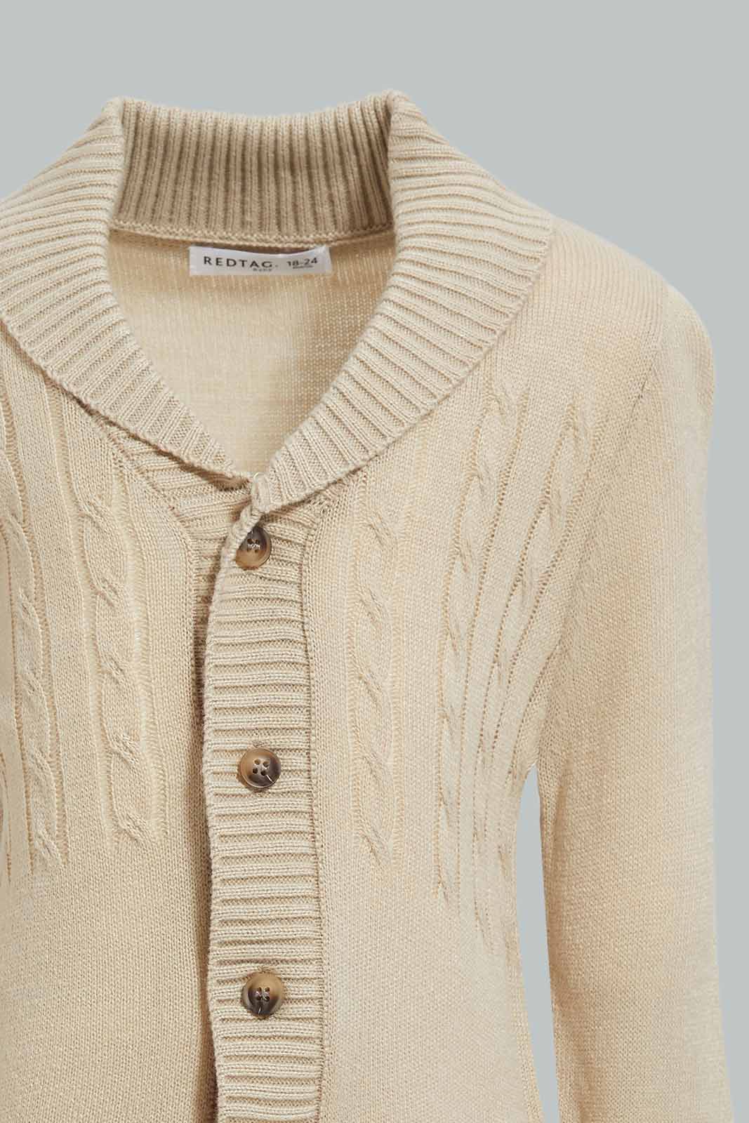 Redtag-Botton-Up-Blue-Fairisle-With-Roll-Up-Collar-Cardigan-Category:Cardigans,-Colour:Blue,-Deals:New-In,-Filter:Infant-Boys-(3-to-24-Mths),-INB-Cardigans,-New-In-INB-APL,-Non-Sale,-Section:Boys-(0-to-14Yrs),-W22B-Infant-Boys-3 to 24 Months
