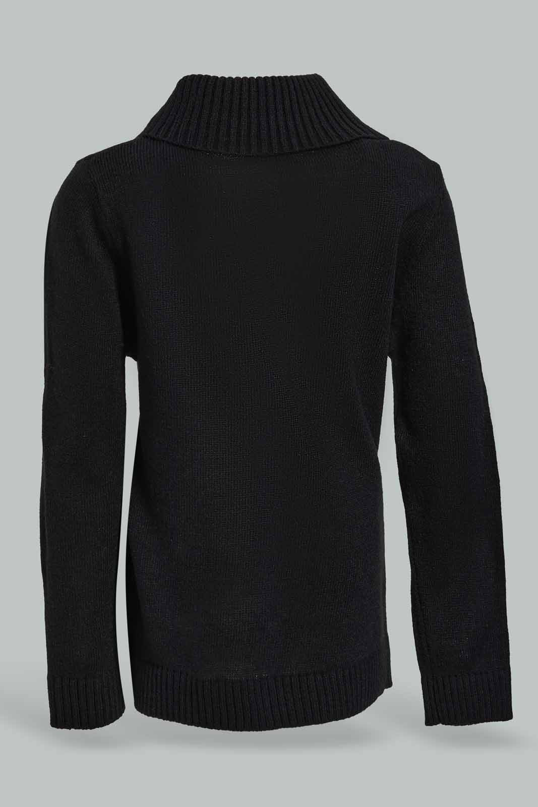 Redtag-Button-Up-Navy-Fairisle-With-Roll-Up-Collar-Cardigan-Category:Cardigans,-Colour:Navy,-Deals:New-In,-Filter:Infant-Boys-(3-to-24-Mths),-INB-Cardigans,-New-In-INB-APL,-Non-Sale,-Section:Boys-(0-to-14Yrs),-W22B-Infant-Boys-3 to 24 Months
