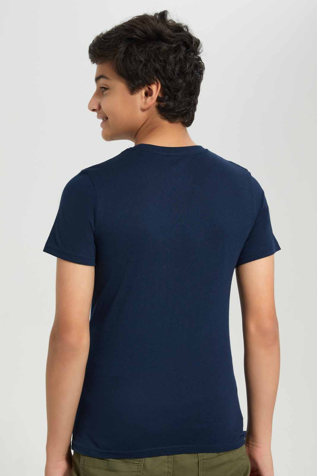 Redtag-Navy-Tokyo-Graphic-Tee-BSR-T-Shirts,-Category:T-Shirts,-Colour:Navy,-Deals:New-In,-Filter:Senior-Boys-(8-to-14-Yrs),-New-In-BSR-APL,-Non-Sale,-Section:Boys-(0-to-14Yrs),-TBL,-W22A-Senior-Boys-9 to 14 Years