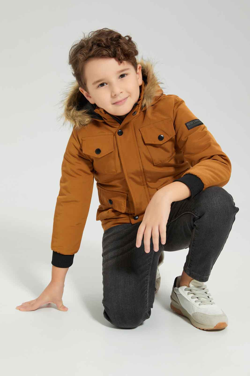 Redtag-Tan-Hooded-Parka-Jacket-BOY-Jackets,-Category:Jackets,-Colour:Tan,-Deals:New-In,-Dept:Boys,-EHW,-Filter:Boys-(2-to-8-Yrs),-New-In-BOY-APL,-Non-Sale,-Section:Boys-(0-to-14Yrs),-W22B-Boys-2 to 8 Years