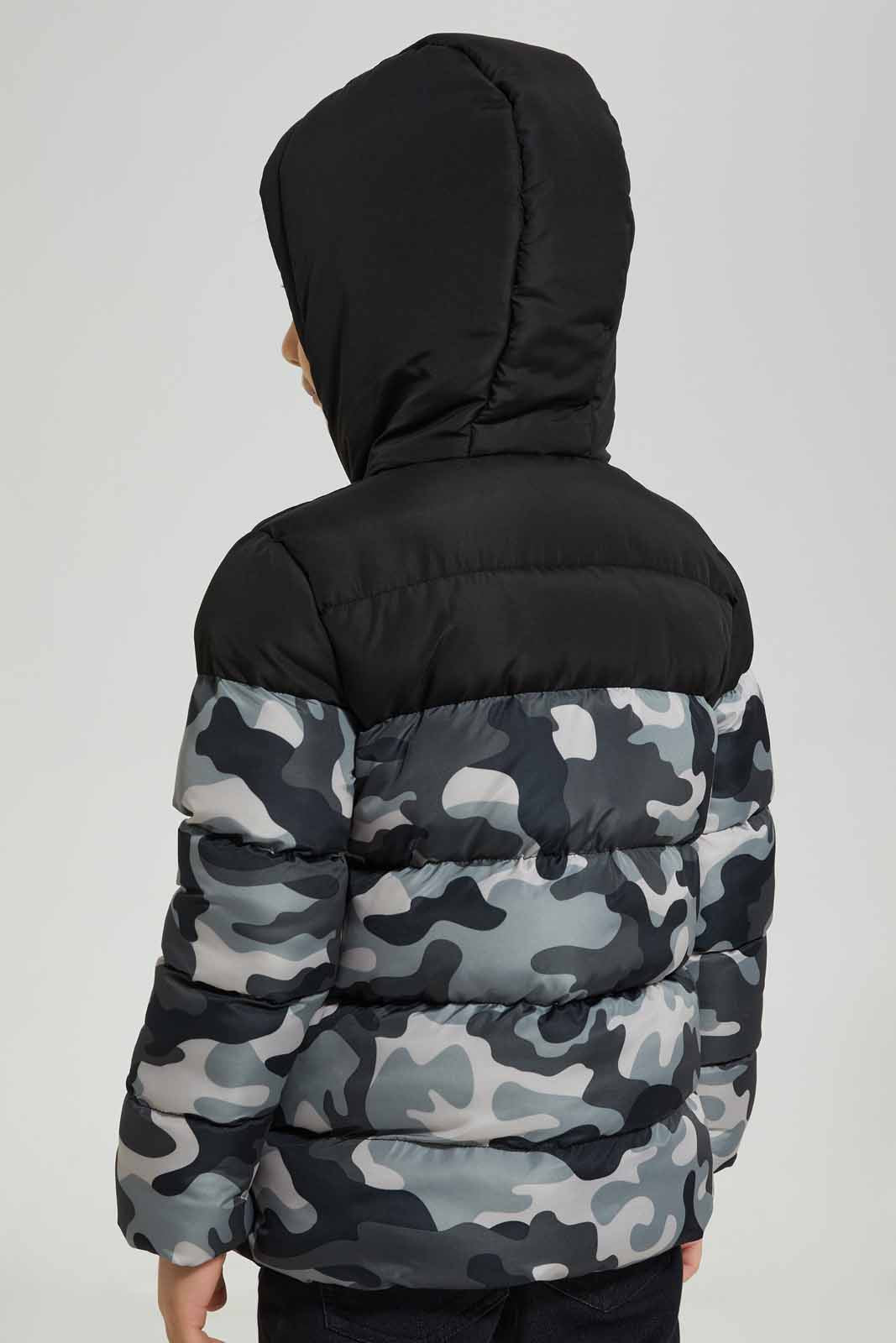 Redtag-Black-Printed-panelled-Padded-Jacket-BOY-Jackets,-Category:Jackets,-Colour:Black,-Deals:New-In,-EHW,-Filter:Boys-(2-to-8-Yrs),-New-In-BOY-APL,-Non-Sale,-Section:Boys-(0-to-14Yrs),-W22B-Boys-2 to 8 Years