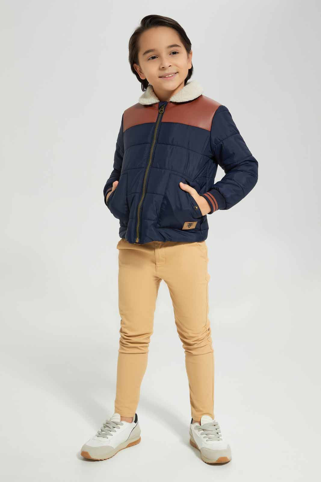Redtag-Navy-And-White-Printed-Jacket-For-Boys-BOY-Jackets,-Category:Jackets,-Colour:Navy,-Colour:White,-Deals:New-In,-Dept:Boys,-Filter:Boys-(2-to-8-Yrs),-New-In-BOY-APL,-Non-Sale,-Section:Boys-(0-to-14Yrs),-W22B-Boys-2 to 8 Years