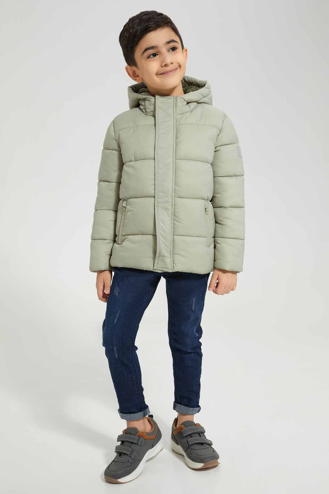 Redtag-Beige-Nylon-Sherpa-Lined-Padded-Jacket-BOY-Jackets,-Category:Jackets,-Colour:Beige,-Deals:New-In,-Filter:Boys-(2-to-8-Yrs),-New-In-BOY-APL,-Non-Sale,-Section:Boys-(0-to-14Yrs),-W22B-Boys-2 to 8 Years