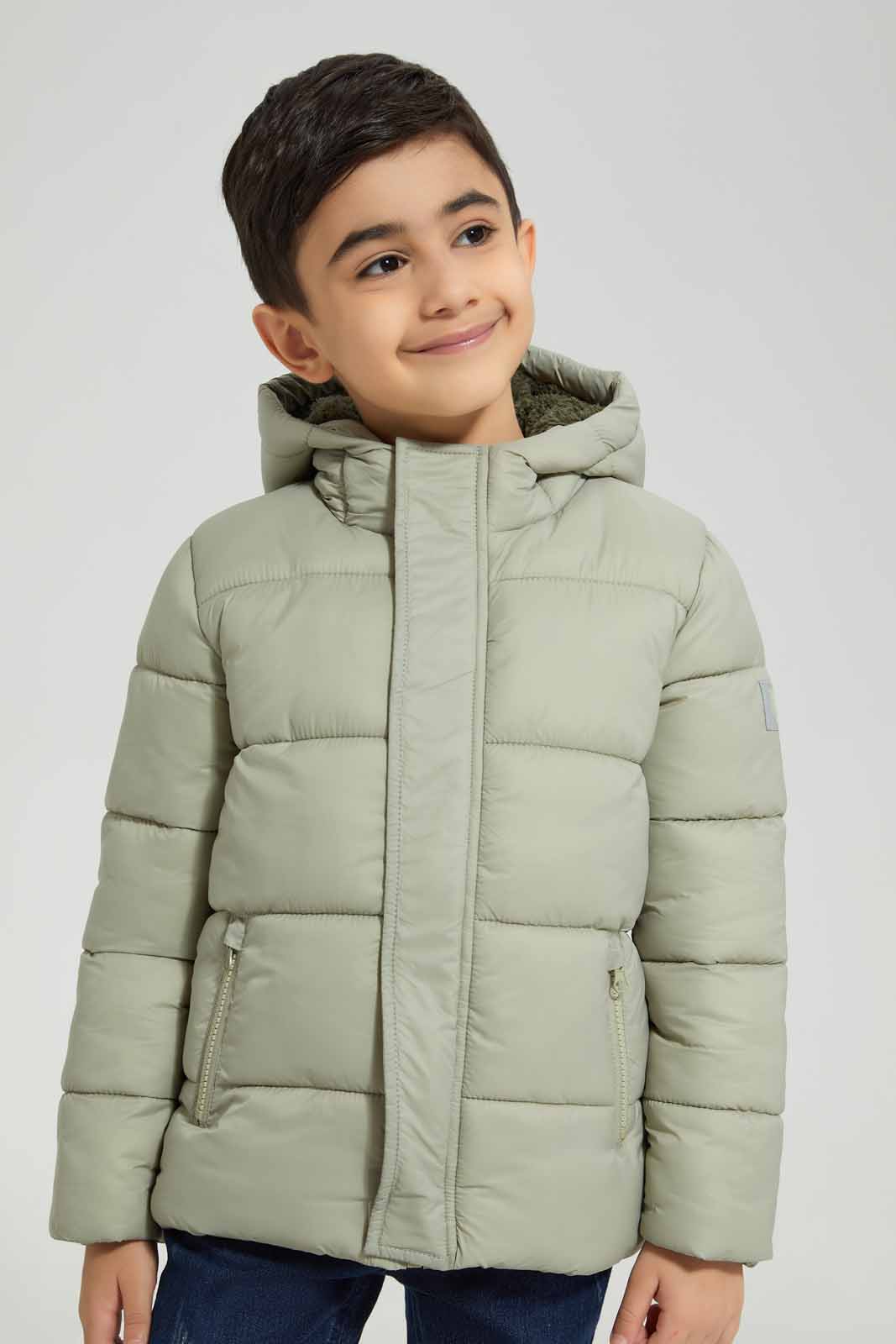 Redtag-Beige-Nylon-Sherpa-Lined-Padded-Jacket-BOY-Jackets,-Category:Jackets,-Colour:Beige,-Deals:New-In,-Filter:Boys-(2-to-8-Yrs),-New-In-BOY-APL,-Non-Sale,-Section:Boys-(0-to-14Yrs),-W22B-Boys-2 to 8 Years