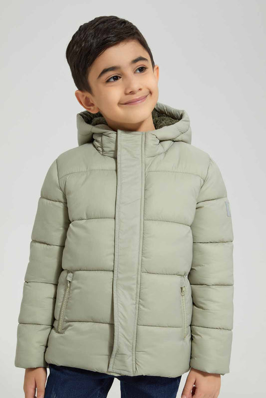 Redtag-Beige-Nylon-Sherpa-Lined-Padded-Jacket-BOY-Jackets,-Category:Jackets,-Colour:Beige,-Deals:New-In,-Filter:Boys-(2-to-8-Yrs),-New-In-BOY-APL,-Non-Sale,-Section:Boys-(0-to-14Yrs),-W22B-Boys-2 to 8 Years