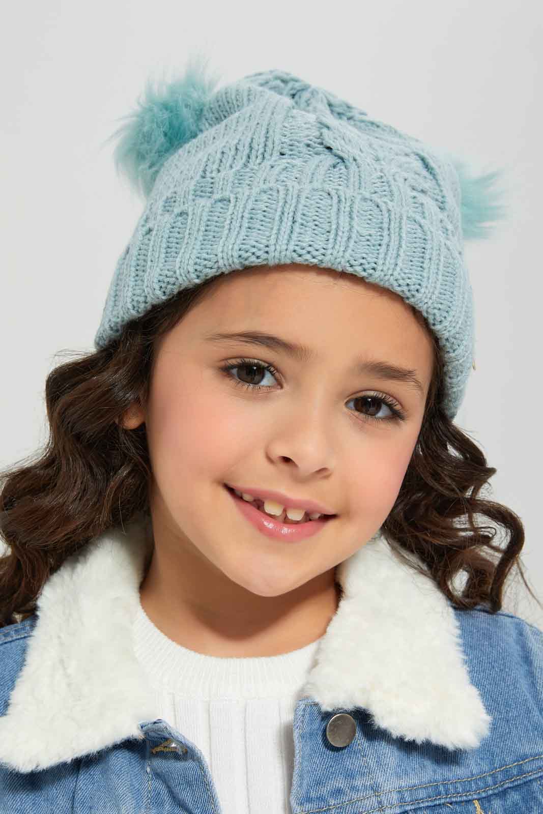 Redtag-Mint-Embellished-Set-Of-2-Knitted-Cap-&-Gloves-Category:Knitted-Accessories,-Colour:Mint,-Filter:Girls-Accessories,-GSR-Knitted-Accessories,-New-In,-New-In-GIR-ACC,-Non-Sale,-Section:Girls-(0-to-14Yrs),-W22B-Girls-
