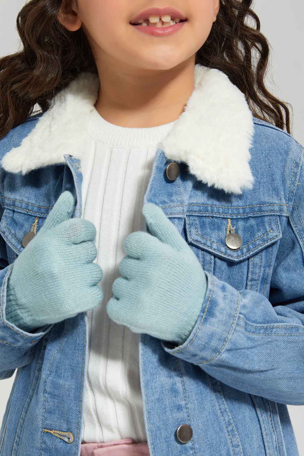Redtag-Mint-Embellished-Set-Of-2-Knitted-Cap-&-Gloves-Category:Knitted-Accessories,-Colour:Mint,-Filter:Girls-Accessories,-GSR-Knitted-Accessories,-New-In,-New-In-GIR-ACC,-Non-Sale,-Section:Girls-(0-to-14Yrs),-W22B-Girls-