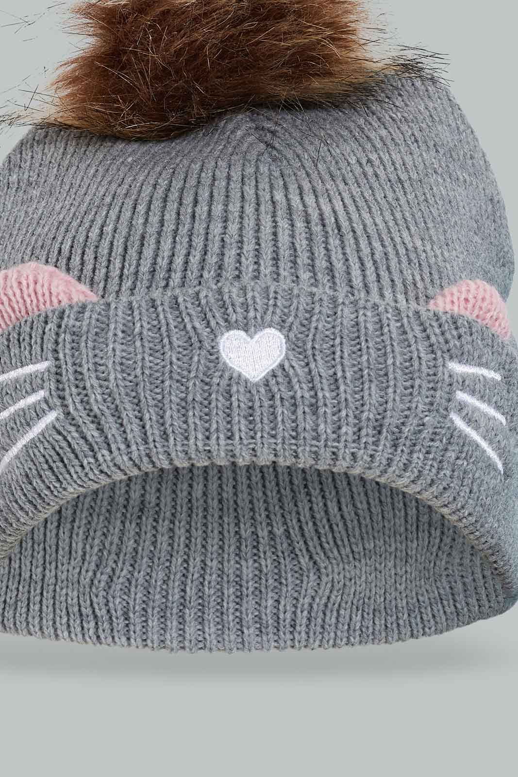 Redtag-Multi-Colour-Pom-Pom-Embellished-Cap-Category:Caps-&-Hats,-Colour:Assorted,-Dept:Girls,-Filter:Girls-Accessories,-GIR-Caps-&-Hats,-New-In,-New-In-GIR-ACC,-Non-Sale,-Section:Girls-(0-to-14Yrs),-W22B-Girls-
