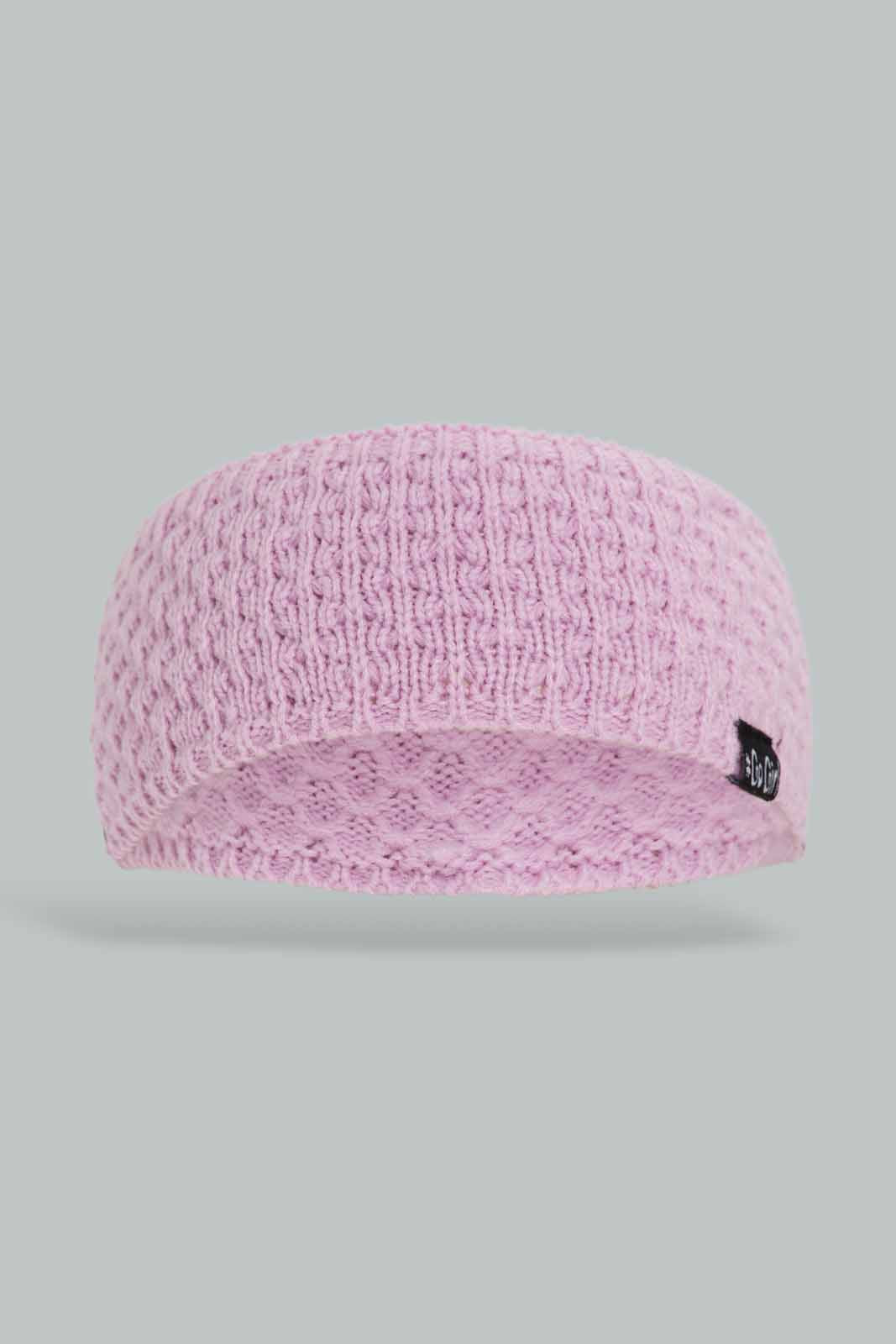 Redtag-Lilac-&-White-Embelished-Headwarmer-Category:Knitted-Accessories,-Colour:Assorted,-Dept:Girls,-Filter:Girls-Accessories,-GIR-Knitted-Accessories,-New-In,-New-In-GIR-ACC,-Non-Sale,-Section:Girls-(0-to-14Yrs),-W22B-Girls-
