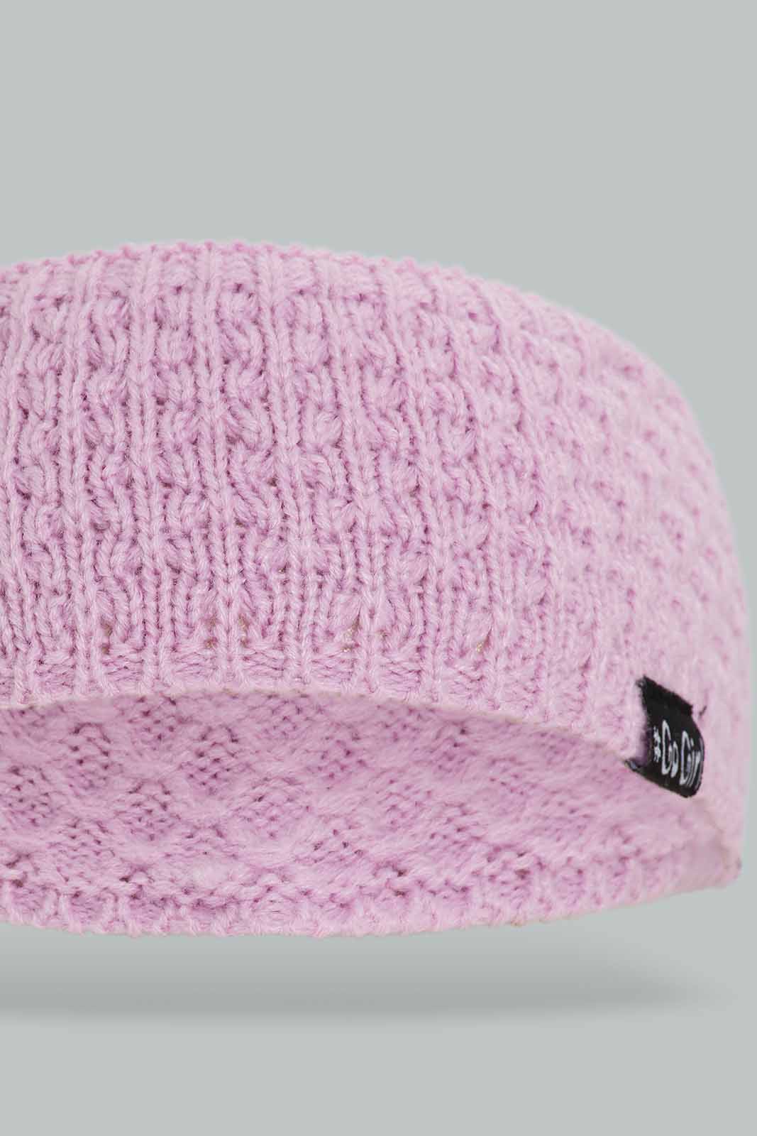 Redtag-Lilac-&-White-Embelished-Headwarmer-Category:Knitted-Accessories,-Colour:Assorted,-Dept:Girls,-Filter:Girls-Accessories,-GIR-Knitted-Accessories,-New-In,-New-In-GIR-ACC,-Non-Sale,-Section:Girls-(0-to-14Yrs),-W22B-Girls-