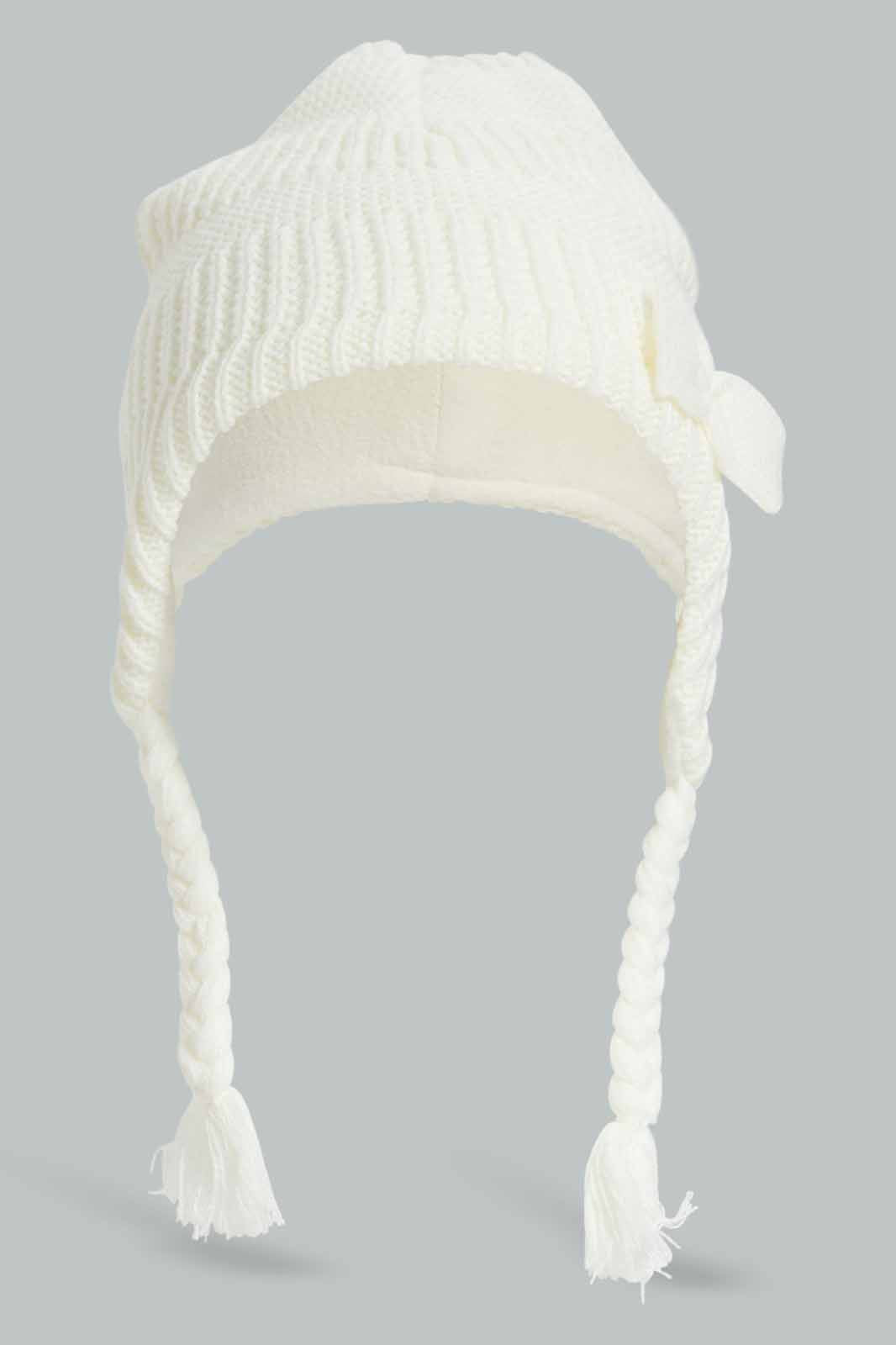 Redtag-Pink-And-White-Knitted-Cap-Set-Of-2-Category:Knitted-Accessories,-Colour:Assorted,-Filter:Girls-Accessories,-GIR-Knitted-Accessories,-New-In,-New-In-GIR-ACC,-Non-Sale,-Section:Girls-(0-to-14Yrs),-W22B-Girls-
