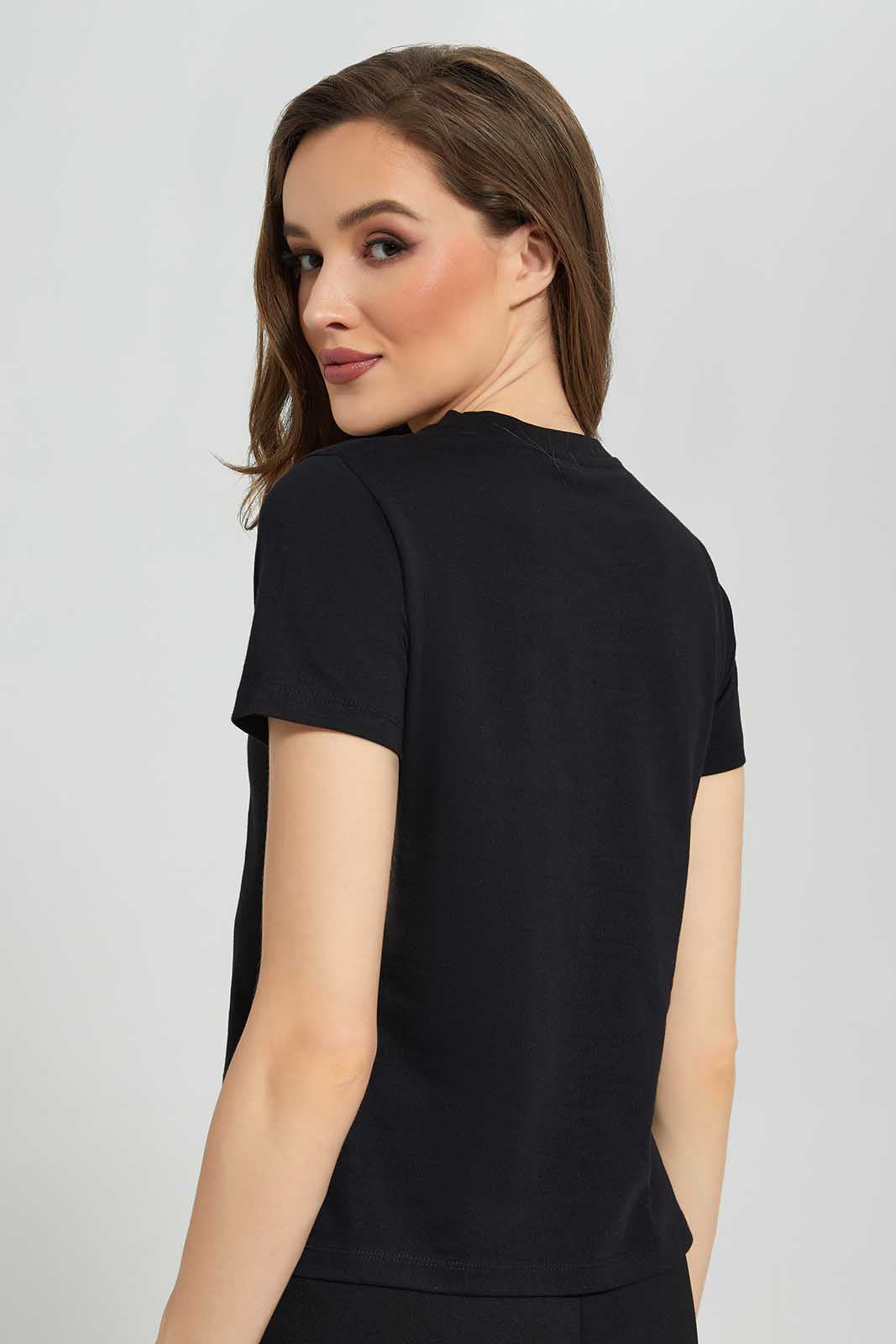 Redtag-Black-Tshirts-Category:T-Shirts,-Colour:Black,-Deals:New-In,-Filter:Women's-Clothing,-LDC,-LDC-T-Shirts,-New-In-LDC-APL,-Non-Sale,-Section:Women,-TBL,-W22B-Women's-