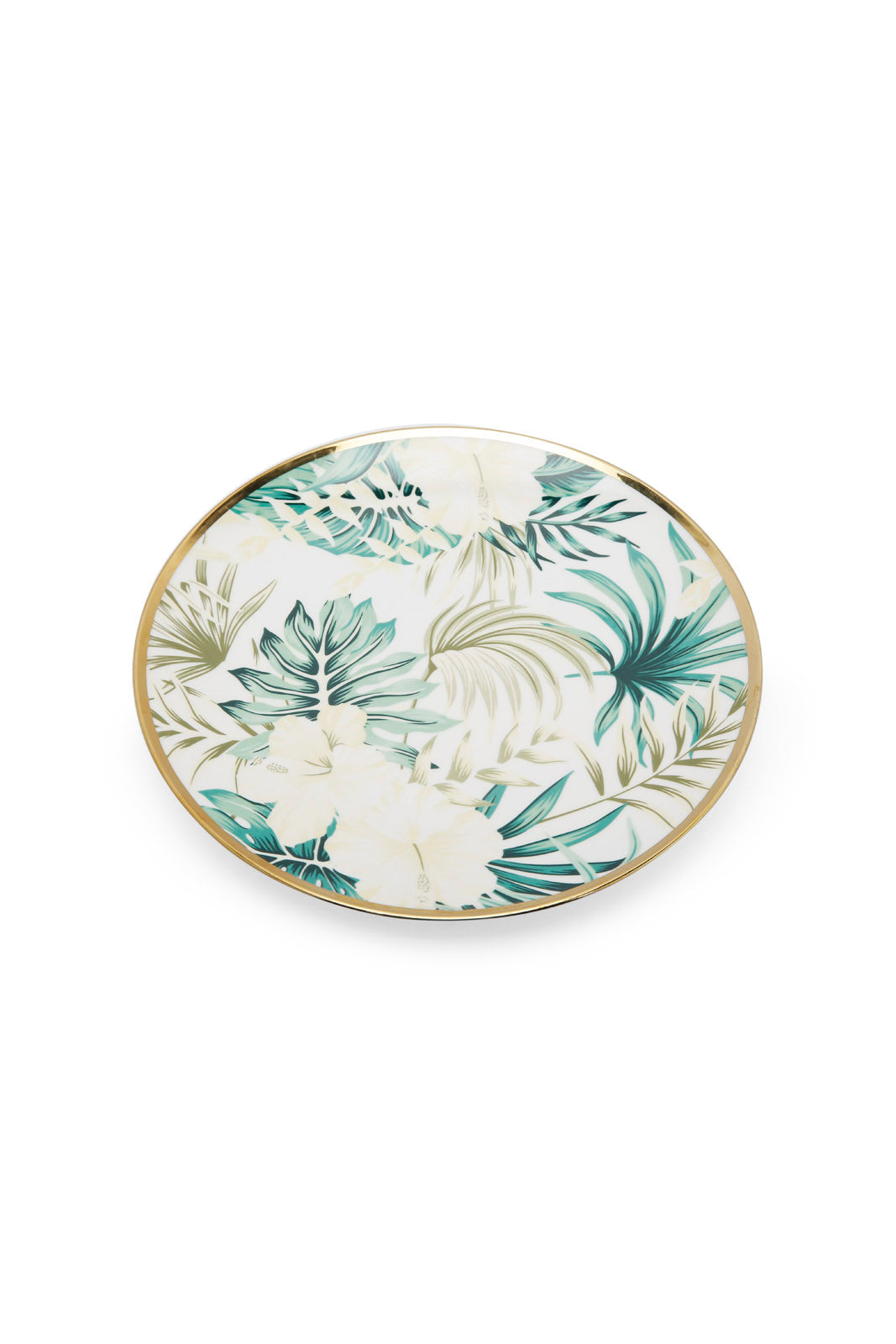 Redtag-Assorted-Floral-Coupe-Shape-Side-Plate-With-Gold-Rim-Category:Plates,-Colour:Assorted,-Deals:New-In,-Dept:Home,-Filter:Home-Dining,-HMW-DIN-Crockery,-New-In-HMW-DIN,-Non-Sale,-Section:Homewares,-W22A-Home-Dining-