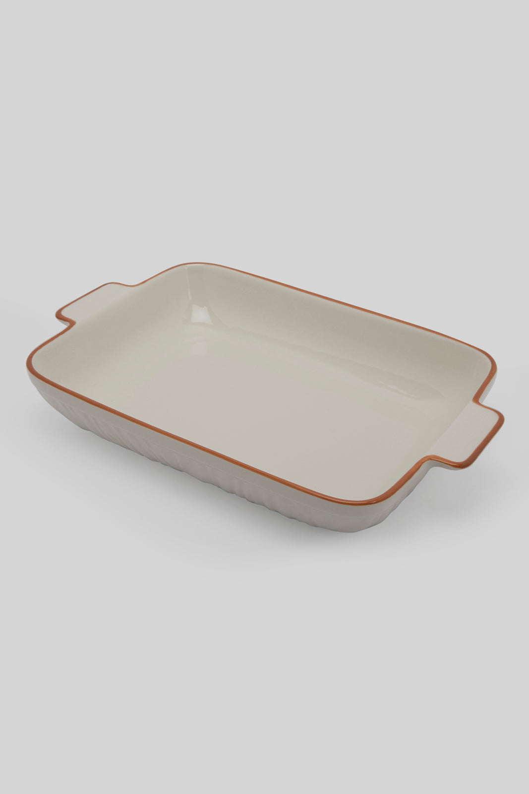 Redtag-White-Porcelain-Embossed-Rectangle-Dish-With-Copper-Border-Category:Servewares,-Colour:White,-Deals:New-In,-Filter:Home-Dining,-HMW-DIN-Serveware,-New-In-HMW-DIN,-Non-Sale,-Section:Homewares,-W22B-Home-Dining-