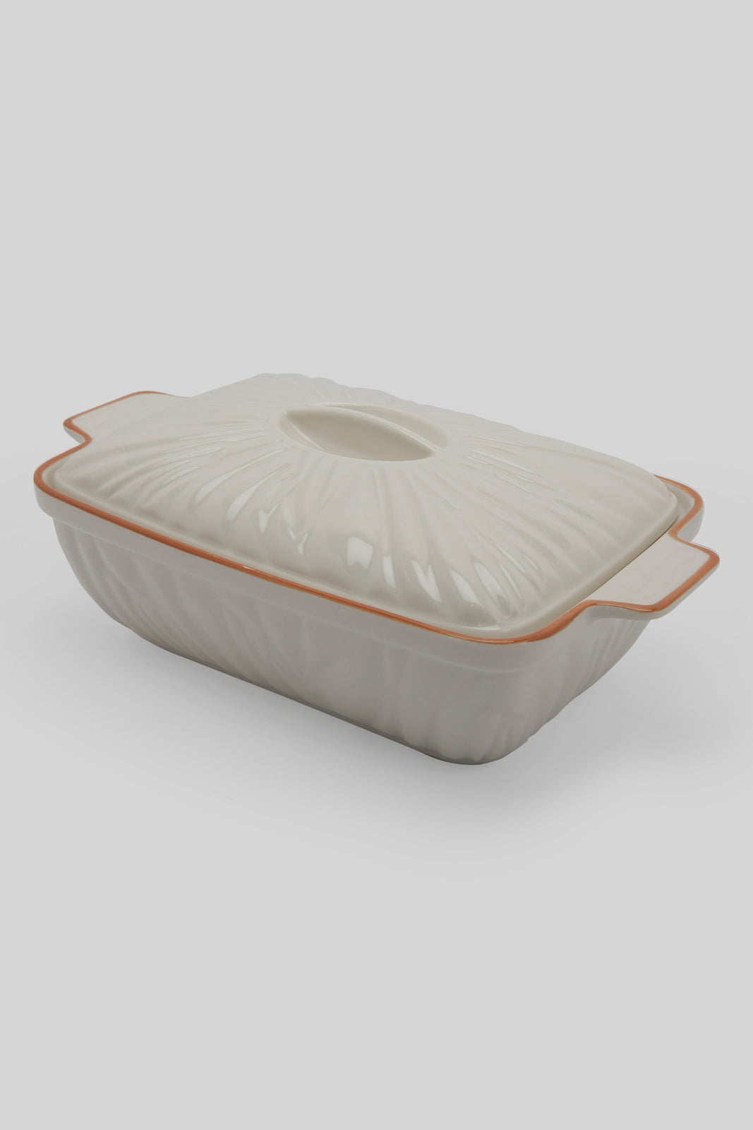 Redtag-White-Porcelain-Embossed-Rectangle-Dish-With-Copper-Border-Category:Servewares,-Colour:White,-Deals:New-In,-Filter:Home-Dining,-HMW-DIN-Serveware,-New-In-HMW-DIN,-Non-Sale,-Section:Homewares,-W22B-Home-Dining-