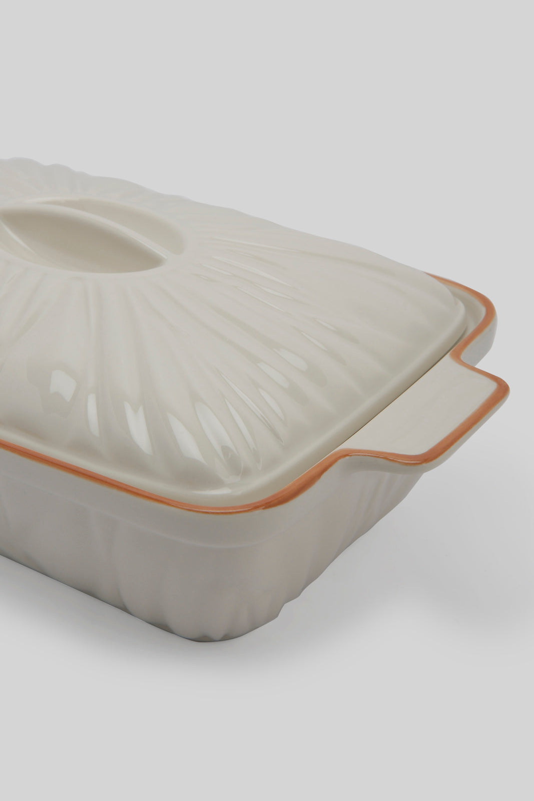 Redtag-White-Porcelain-Embossed-Rectangle-Dish-With-Copper-Border-Category:Servewares,-Colour:White,-Deals:New-In,-Filter:Home-Dining,-HMW-DIN-Serveware,-New-In-HMW-DIN,-Non-Sale,-Section:Homewares,-W22B-Home-Dining-