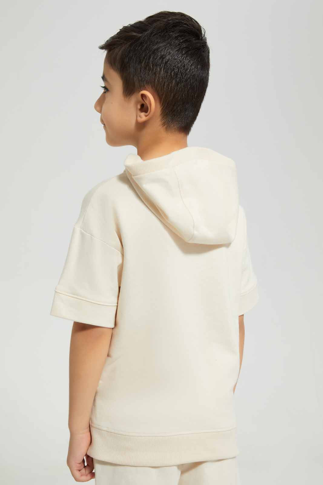Redtag-Beige-Oversized-Wide-Shoulder-Hooded-Sweatshirt-BOY-Sweatshirts,-Category:Sweatshirts,-Colour:Beige,-Deals:New-In,-Filter:Boys-(2-to-8-Yrs),-New-In-BOY-APL,-Non-Sale,-Section:Boys-(0-to-14Yrs),-W22A-Boys-2 to 8 Years