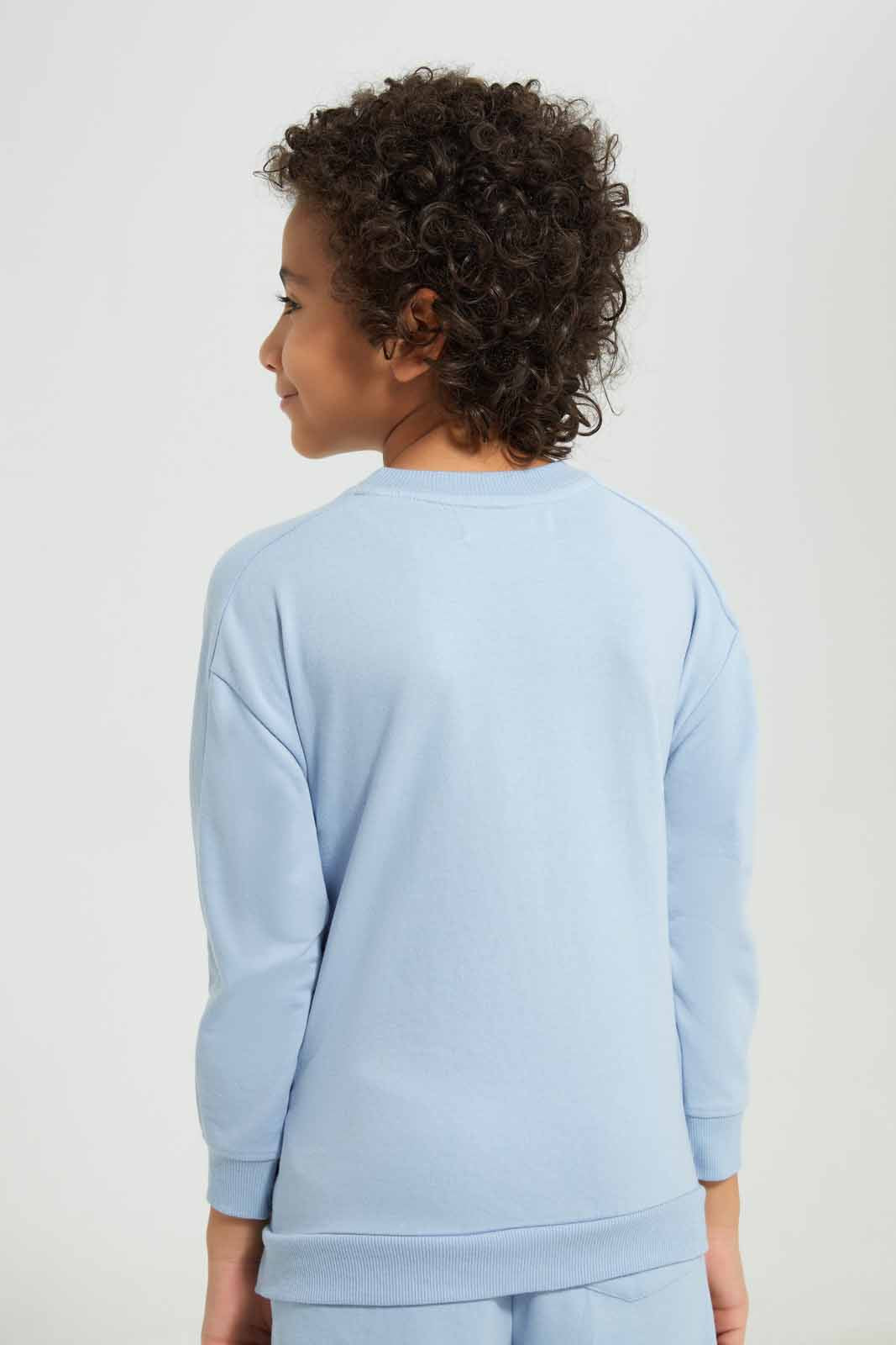 Redtag-Blue-Paneled-Pocket-Oversized-Sweatshirt-BOY-Sweatshirts,-Category:Sweatshirts,-Colour:Blue,-Deals:New-In,-Filter:Boys-(2-to-8-Yrs),-New-In-BOY-APL,-Non-Sale,-Section:Boys-(0-to-14Yrs),-W22A-Boys-2 to 8 Years