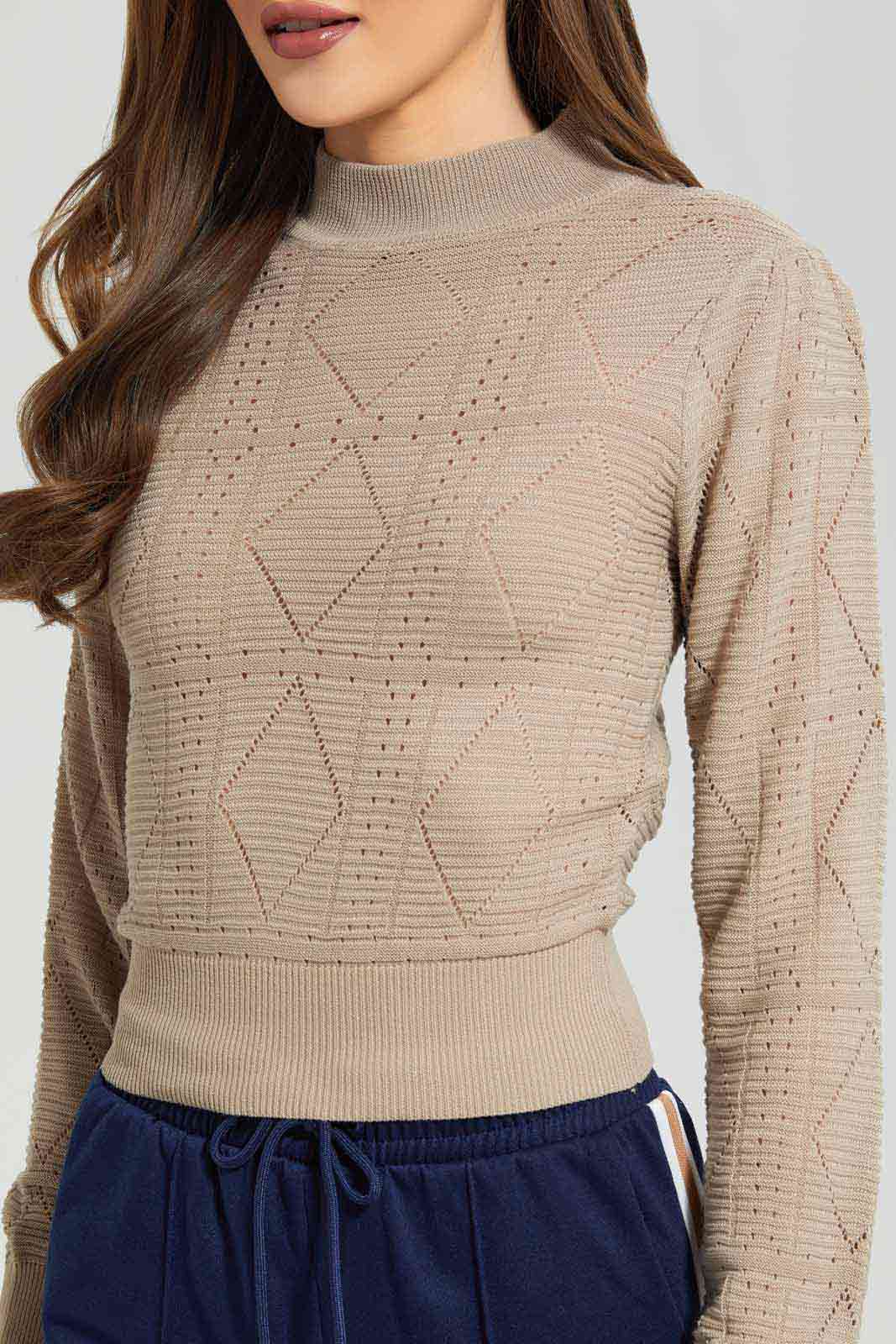 Redtag-Sand-Pullover-Category:Pullovers,-Colour:Sand,-Deals:New-In,-Filter:Women's-Clothing,-LDC,-LDC-Pullovers,-New-In-LDC-APL,-Non-Sale,-Section:Women,-W22B-Women's-