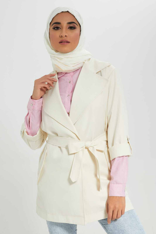 Redtag-Cream-Lapel-Collared-Belted-Jacket-Category:Jackets,-Colour:Cream,-Deals:New-In,-Filter:Women's-Clothing,-LMC,-New-In-Women-APL,-Non-Sale,-Section:Women,-W22A,-Women-Jackets--