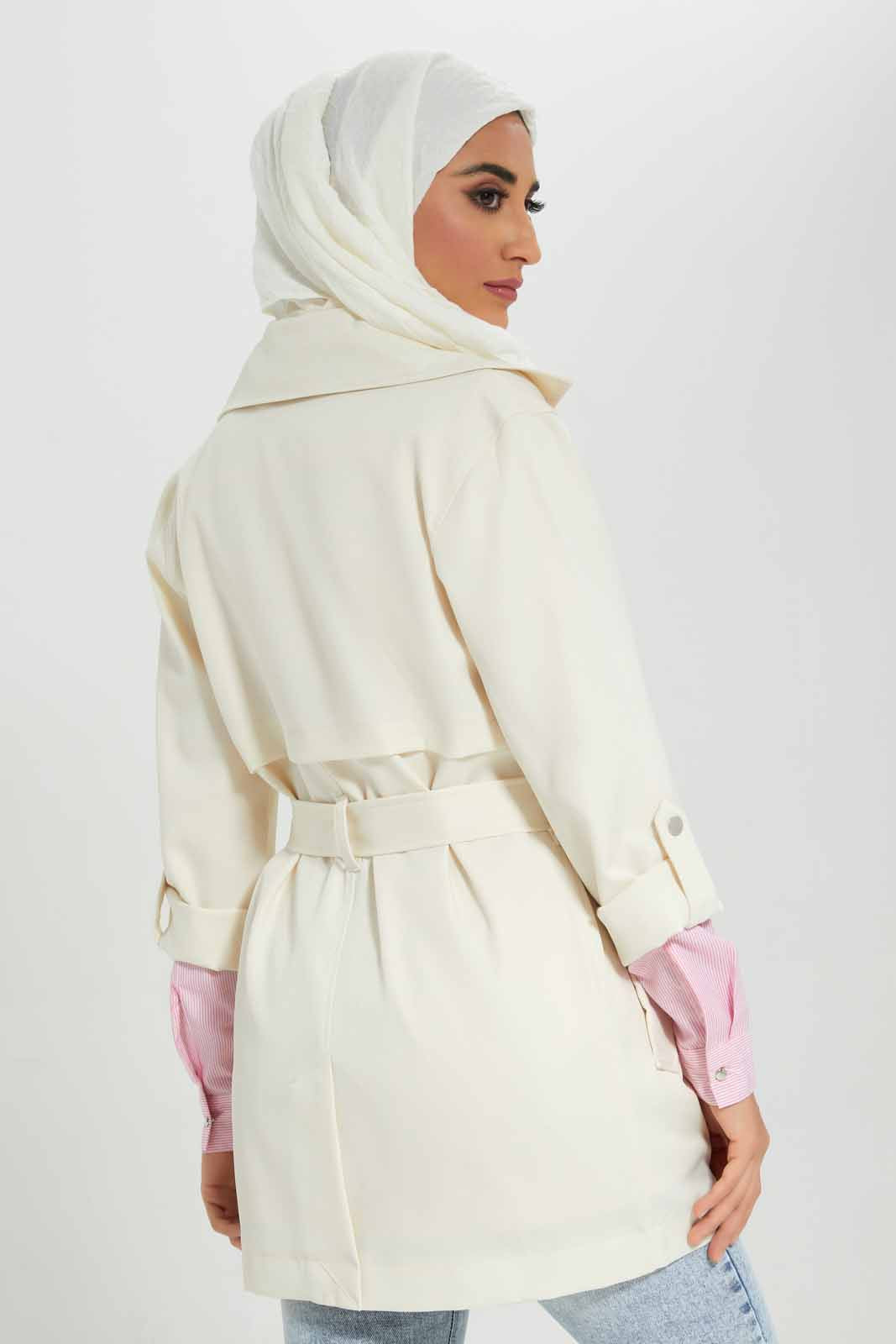 Redtag-Cream-Lapel-Collared-Belted-Jacket-Category:Jackets,-Colour:Cream,-Deals:New-In,-Filter:Women's-Clothing,-LMC,-New-In-Women-APL,-Non-Sale,-Section:Women,-W22A,-Women-Jackets--