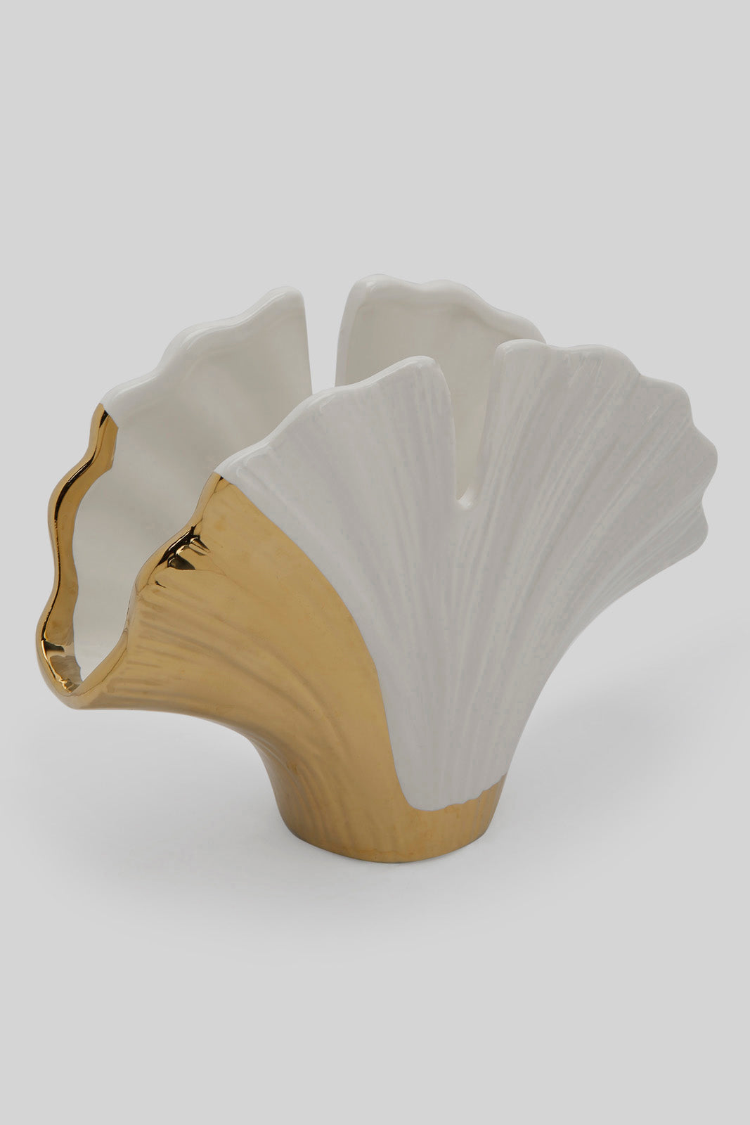 Redtag-White-Ginkgo-Leave-Vase-Category:Plants-&-Flowers,-Colour:White,-Deals:New-In,-Filter:Home-Decor,-HMW-HOM-Decorative-Accessories,-New-In-HMW-HOM,-Non-Sale,-Section:Homewares,-W22B-Home-Decor-