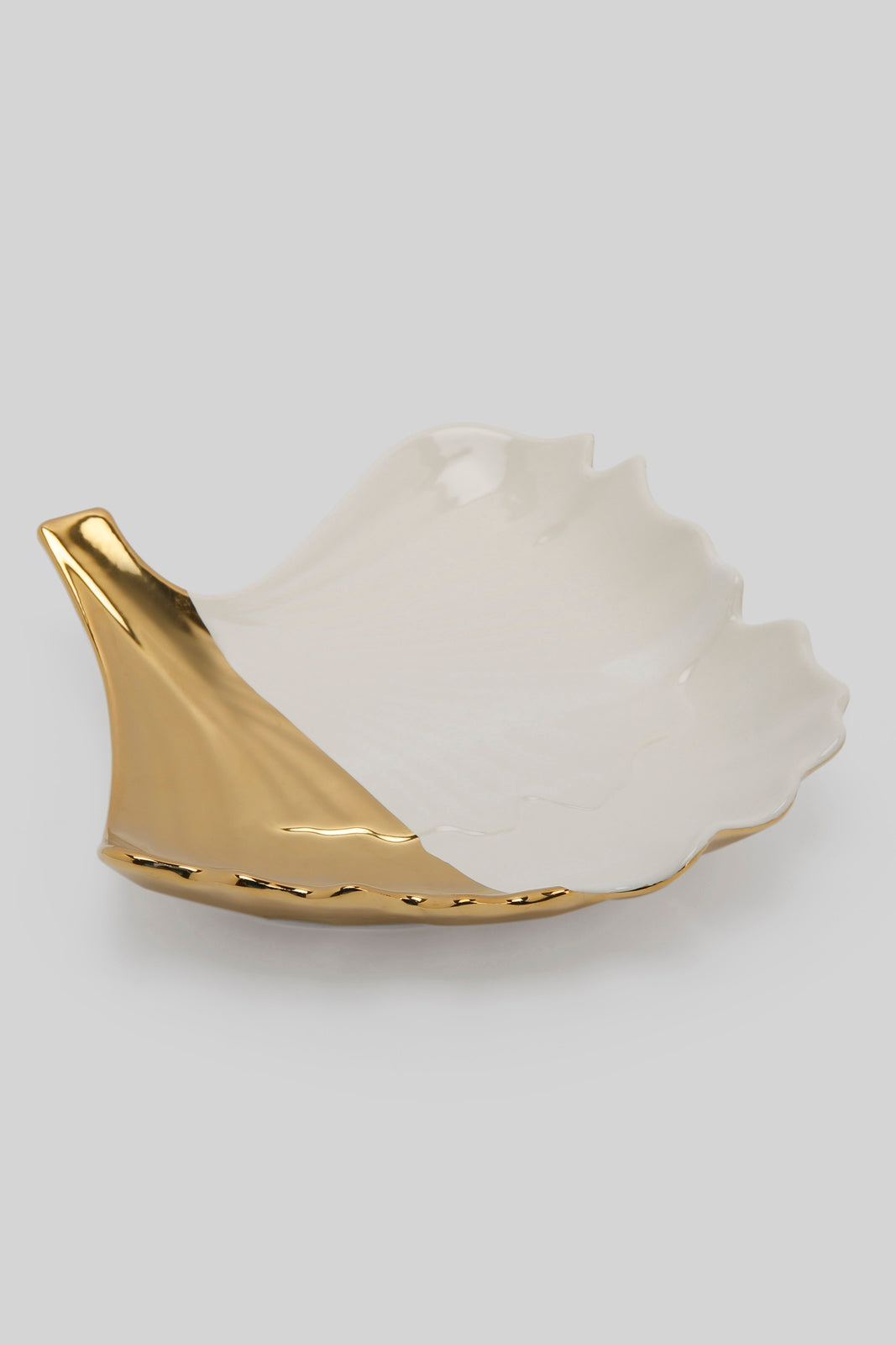 Redtag-White-Ginkgo-Leave-Platter-Category:Giftware,-Colour:Gold,-Deals:New-In,-Filter:Home-Decor,-HMW-HOM-Decorative-Accessories,-New-In-HMW-HOM,-Non-Sale,-Section:Homewares,-W22B-Home-Decor-