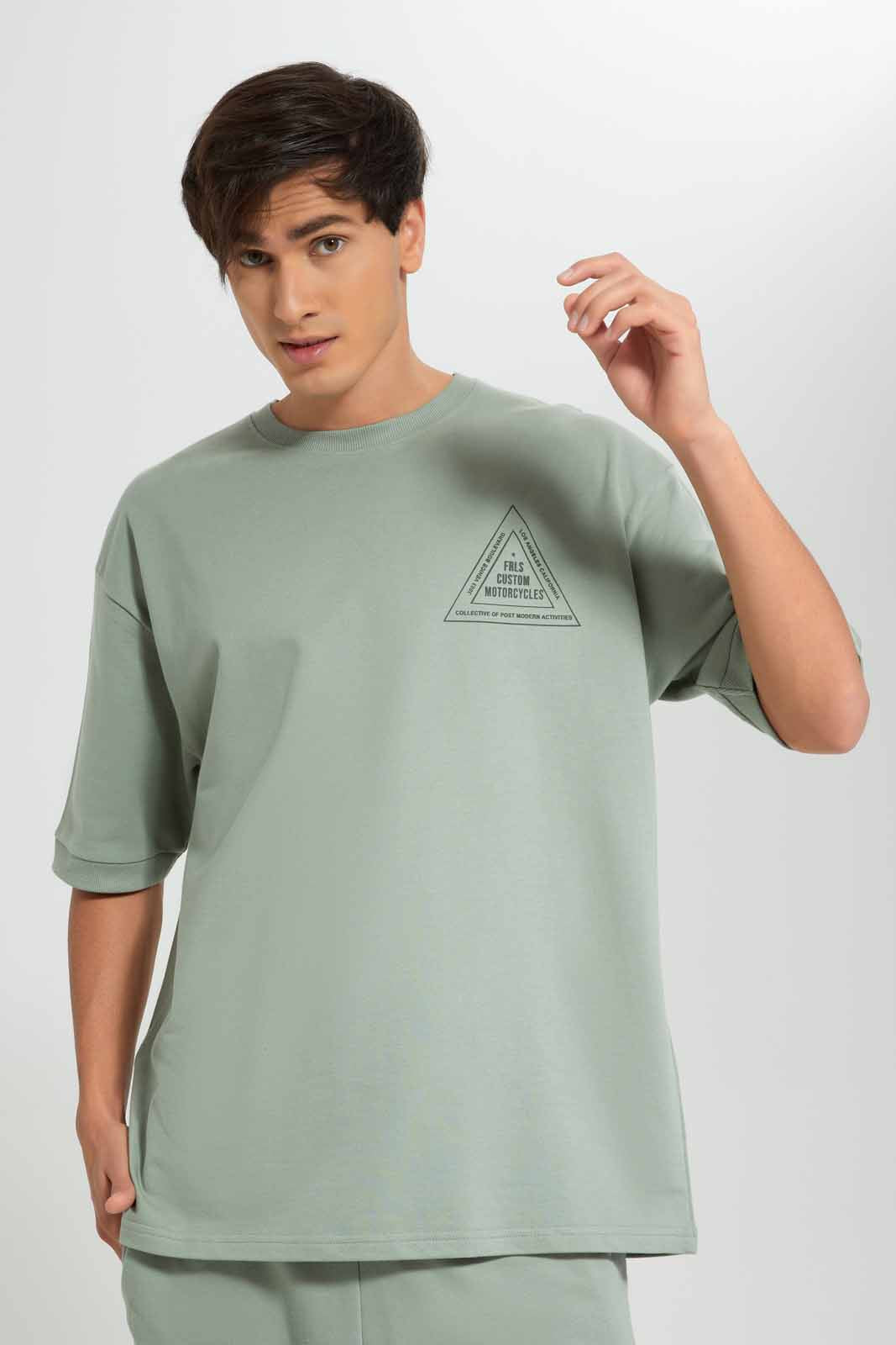 Redtag-Green-Lounge-Tee-Category:Sweatshirts,-Colour:Green,-Deals:New-In,-Filter:Men's-Clothing,-Men-Sweatshirts,-New-In-Men-APL,-Non-Sale,-Section:Men,-W22A--
