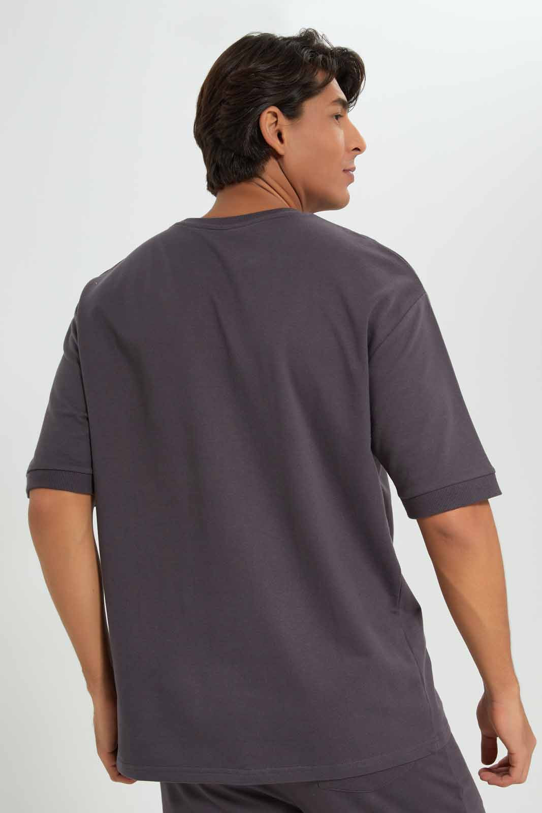 Redtag-Slate-Grey-Lounge-Tee-Category:T-Shirts,-Colour:Charcoal,-Deals:New-In,-Filter:Men's-Clothing,-Men-T-Shirts,-New-In-Men-APL,-Non-Sale,-Section:Men,-W22A-Men's-