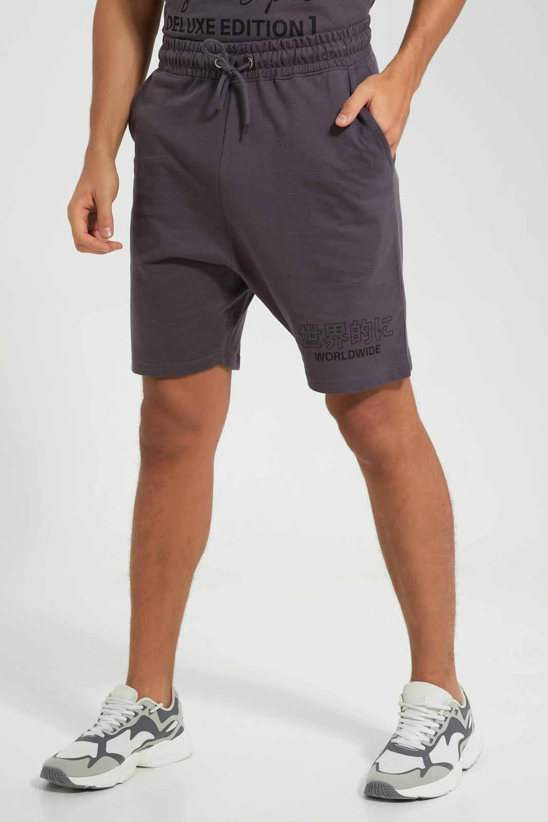 Redtag-Slate-Grey-Lounge-Shorts-Category:Joggers,-Colour:Charcoal,-Deals:New-In,-Filter:Men's-Clothing,-Men-Joggers,-New-In-Men-APL,-Non-Sale,-Section:Men,-W22A--