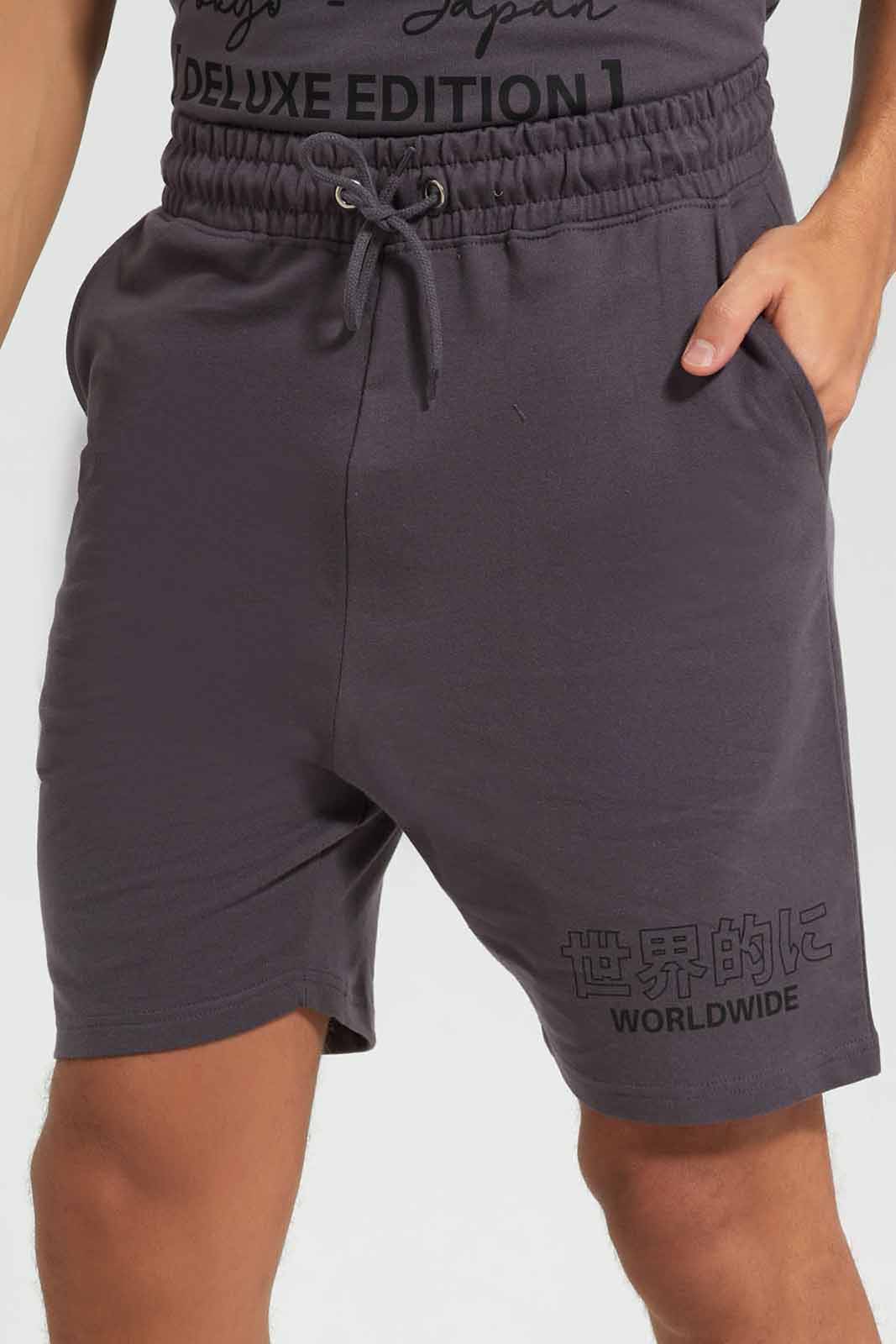 Redtag-Slate-Grey-Lounge-Shorts-Category:Joggers,-Colour:Charcoal,-Deals:New-In,-Filter:Men's-Clothing,-Men-Joggers,-New-In-Men-APL,-Non-Sale,-Section:Men,-W22A--