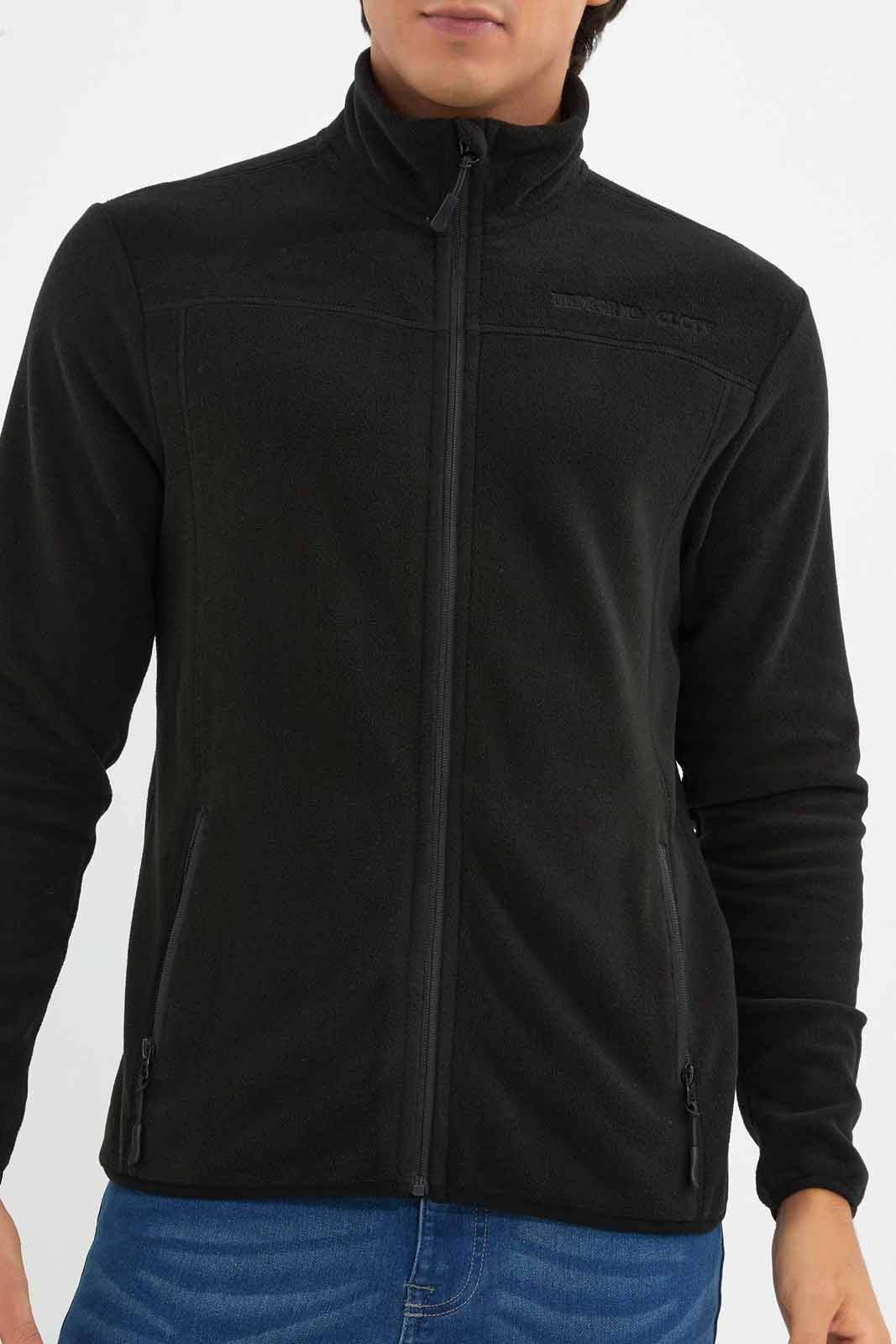 Redtag-Black-Zip-Thru-Sweatshirt-Category:Sweatshirts,-Colour:Black,-Deals:New-In,-Filter:Men's-Clothing,-Men-Sweatshirts,-New-In-Men-APL,-Non-Sale,-Section:Men,-TBL,-W22B-Men's-