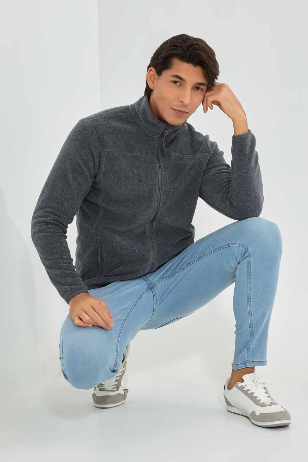Redtag-Charcoal-Zip-Thru-Sweatshirt-Category:Sweatshirts,-Colour:Charcoal,-Deals:New-In,-Filter:Men's-Clothing,-Men-Sweatshirts,-New-In-Men-APL,-Non-Sale,-Section:Men,-TBL,-W22B-Men's-