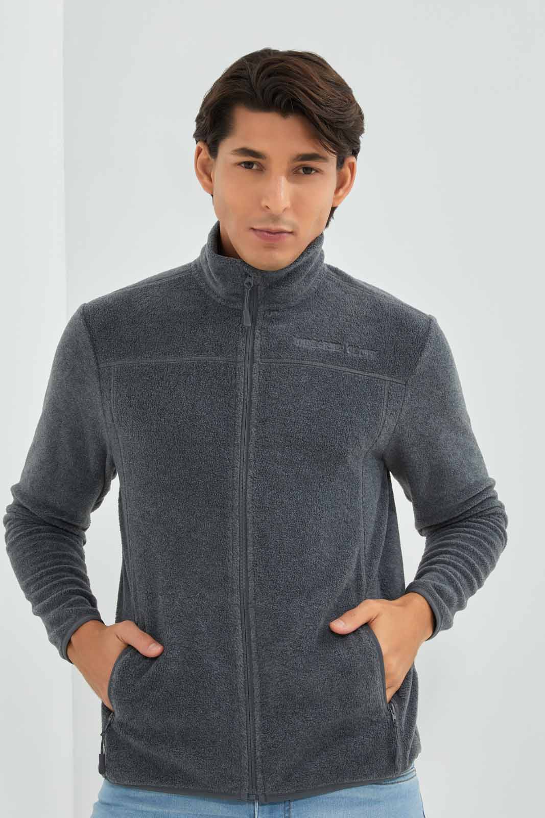 Redtag-Charcoal-Zip-Thru-Sweatshirt-Category:Sweatshirts,-Colour:Charcoal,-Deals:New-In,-Filter:Men's-Clothing,-Men-Sweatshirts,-New-In-Men-APL,-Non-Sale,-Section:Men,-TBL,-W22B-Men's-