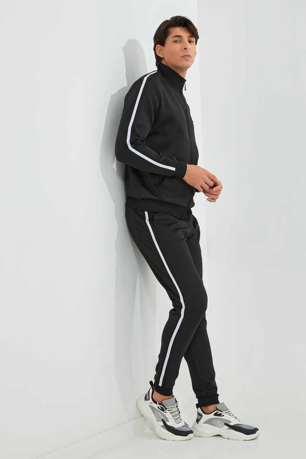 Redtag-Black-Track-Jogger-Category:Joggers,-Colour:Black,-Deals:New-In,-Filter:Men's-Clothing,-Men-Joggers,-New-In-Men-APL,-Non-Sale,-Section:Men,-W22B-Men's-