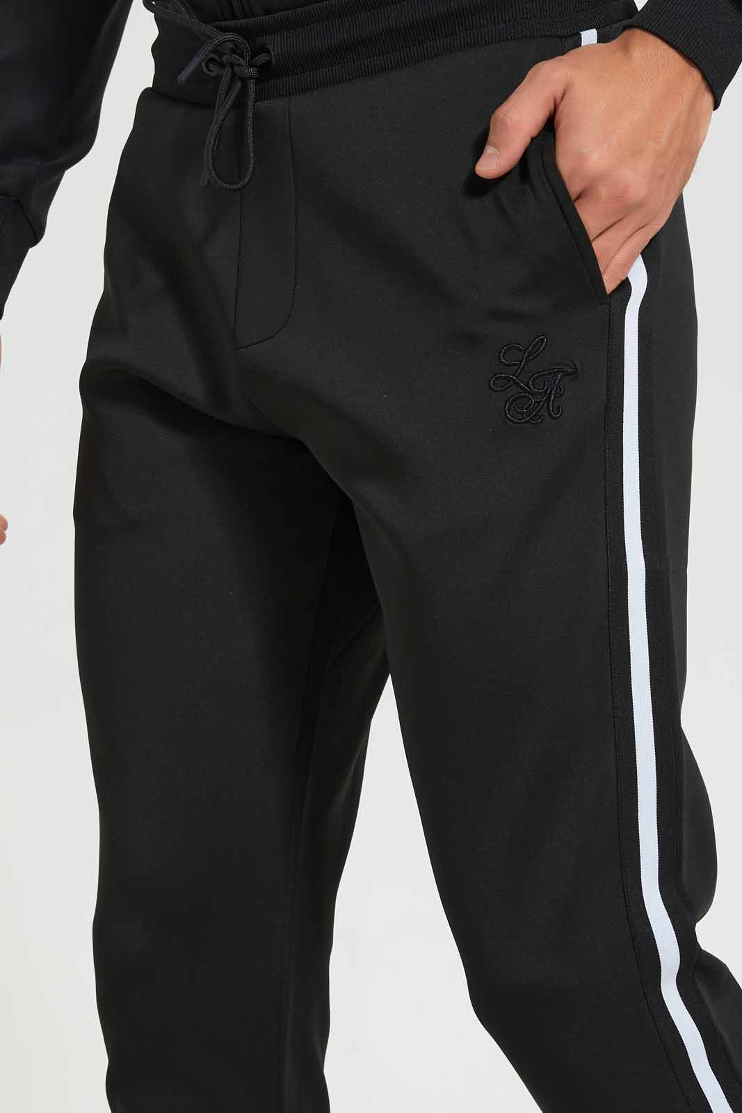 Redtag-Black-Track-Jogger-Category:Joggers,-Colour:Black,-Deals:New-In,-Filter:Men's-Clothing,-Men-Joggers,-New-In-Men-APL,-Non-Sale,-Section:Men,-W22B-Men's-