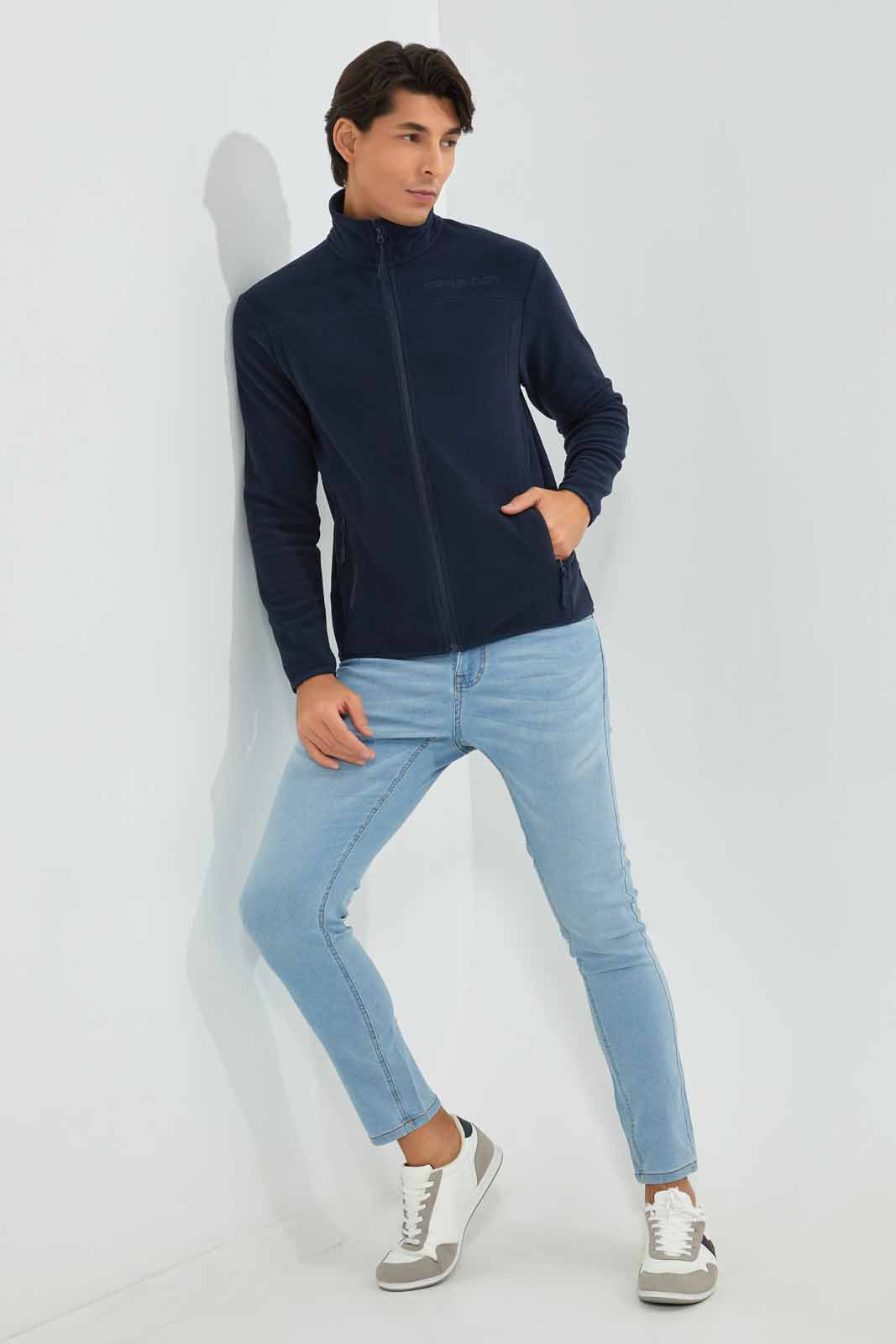 Redtag-Navy-Zip-Thru-Sweatshirt-Category:Sweatshirts,-Colour:Navy,-Deals:New-In,-Filter:Men's-Clothing,-Men-Sweatshirts,-New-In-Men-APL,-Non-Sale,-Section:Men,-TBL,-W22B-Men's-
