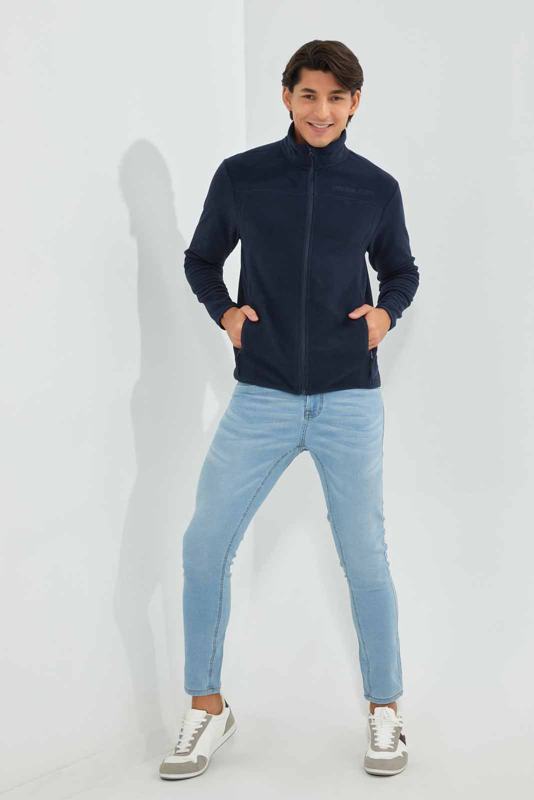 Redtag-Navy-Zip-Thru-Sweatshirt-Category:Sweatshirts,-Colour:Navy,-Deals:New-In,-Filter:Men's-Clothing,-Men-Sweatshirts,-New-In-Men-APL,-Non-Sale,-Section:Men,-TBL,-W22B-Men's-
