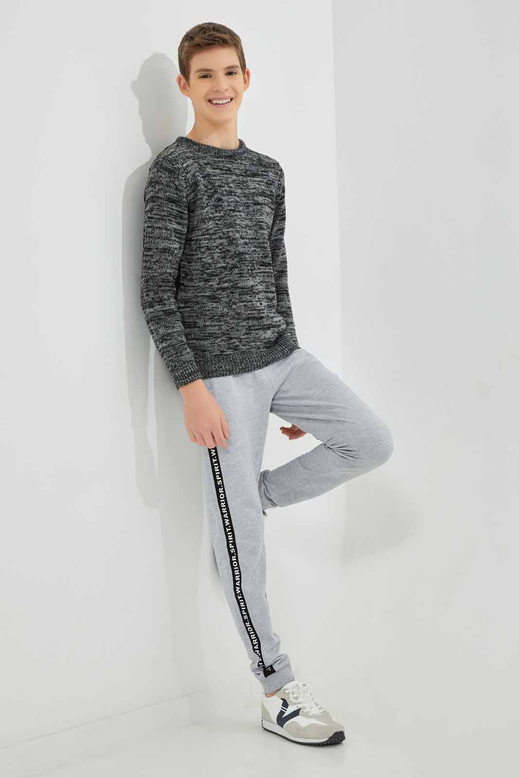 Redtag-Grey-Plain-Pullover-BSR-Pullovers,-Category:Pullovers,-Colour:Grey,-Deals:New-In,-Filter:Senior-Boys-(8-to-14-Yrs),-New-In-BSR-APL,-Non-Sale,-Section:Boys-(0-to-14Yrs),-W22B-Senior-Boys-9 to 14 Years
