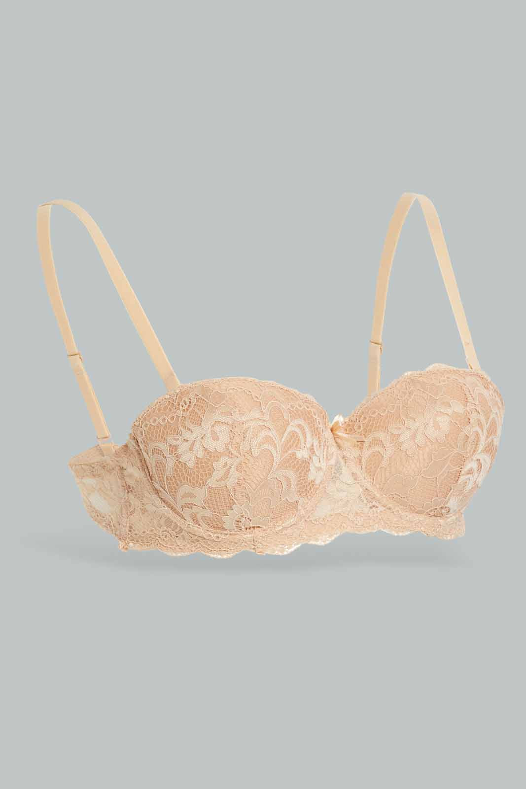 Redtag-Black/Beige-Plain-Lace-Paddeed-Push-Up-Bra-(2-Pack)-Category:Bras,-Colour:Assorted,-Deals:New-In,-Dept:Ladieswear,-Filter:Women's-Clothing,-New-In-Women-APL,-Non-Sale,-Section:Women,-W22A,-Women-Bras--
